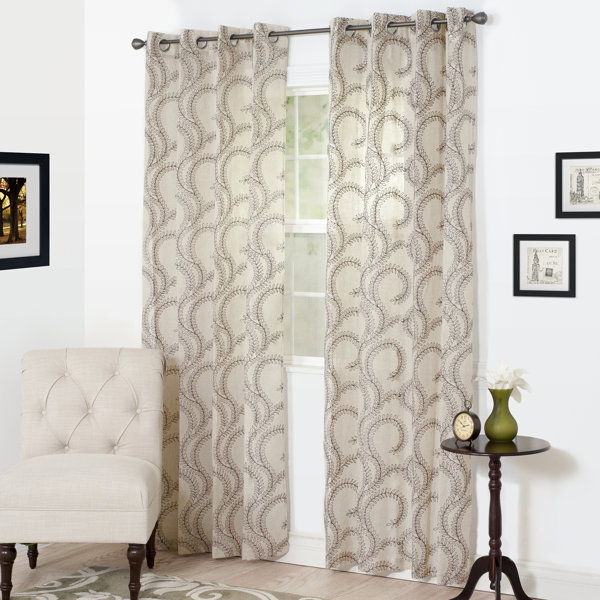 Floral Grommet Curtain Panel Joss & Main