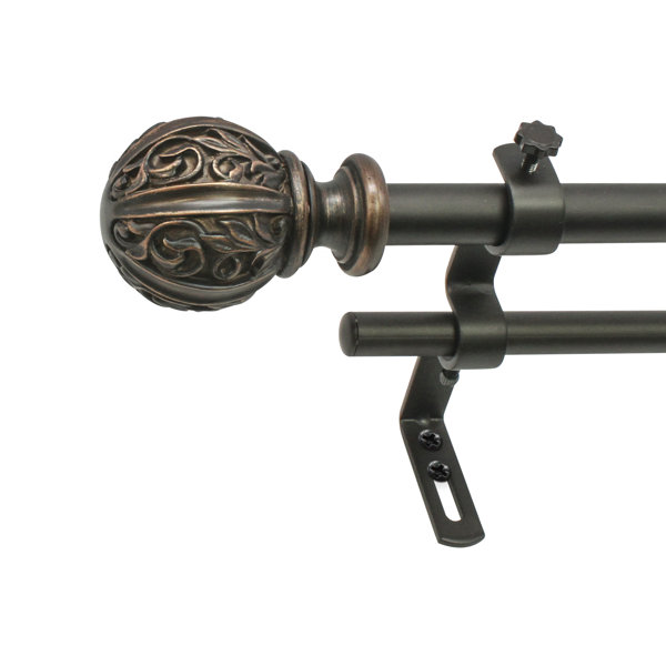 Leaf Ball Double Telescoping Curtain Rod Set Joss & Main