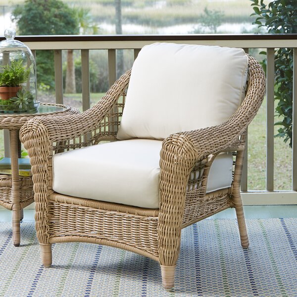 Birch Lane Lynwood Wicker Chair with Sunbrella® Cushions | Birch Lane