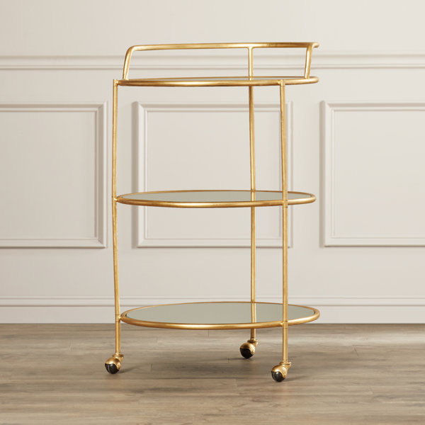 Pamela Mirrored Bar Cart Joss & Main