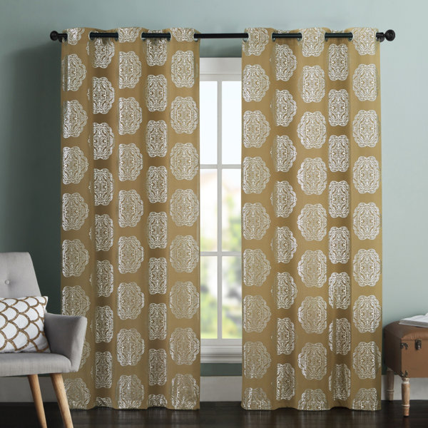 Geometric Grommet Curtain Panel Joss & Main