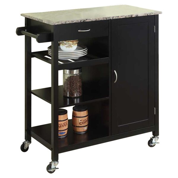 Kitchen Cart with Faux Marble Top Joss & Main