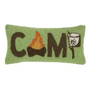 Camp Life Hook Wool Lumbar Pillow