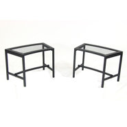 Mesh Metal Patio Fire Pit Bench (Set of 2)