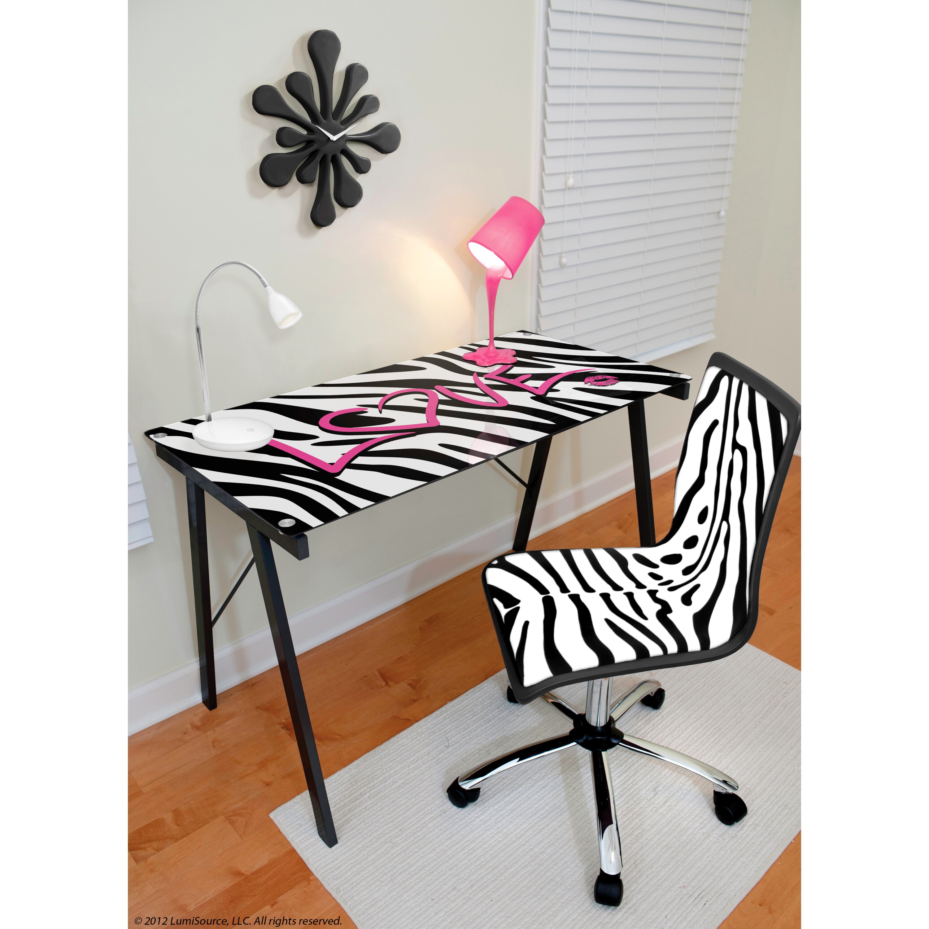 Zebra Love Expression Sigma Writing Desk | Wayfair