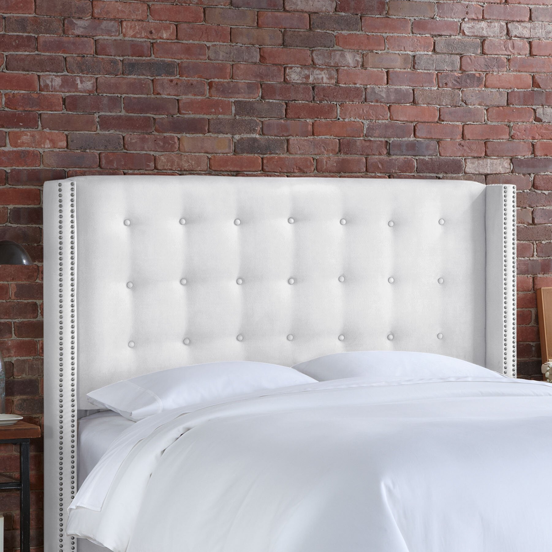 Skyline Furniture Nail Button Tufted Upholstered Headboard & Reviews ...