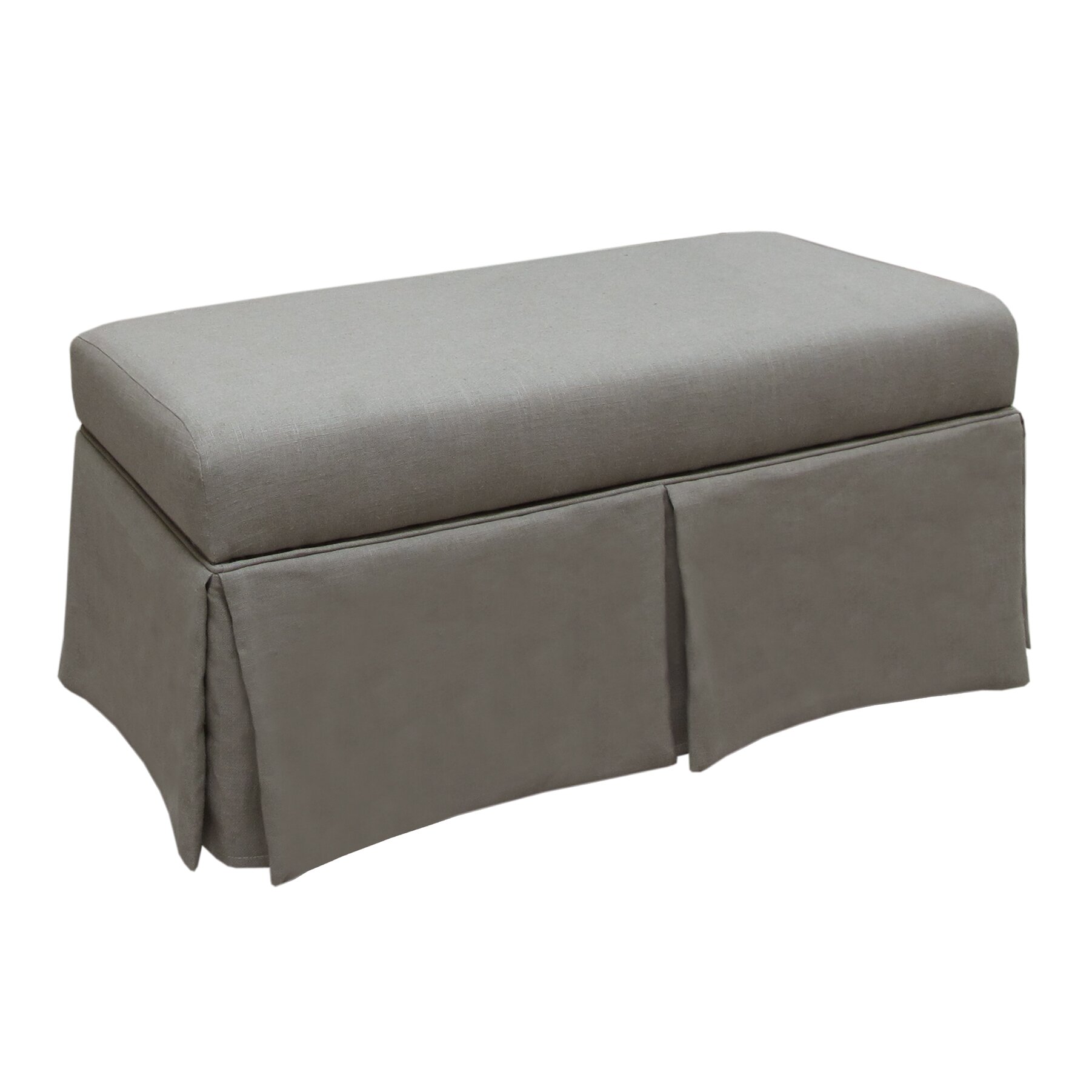 Skyline Furniture Linen Wood Skirted Storage Bench