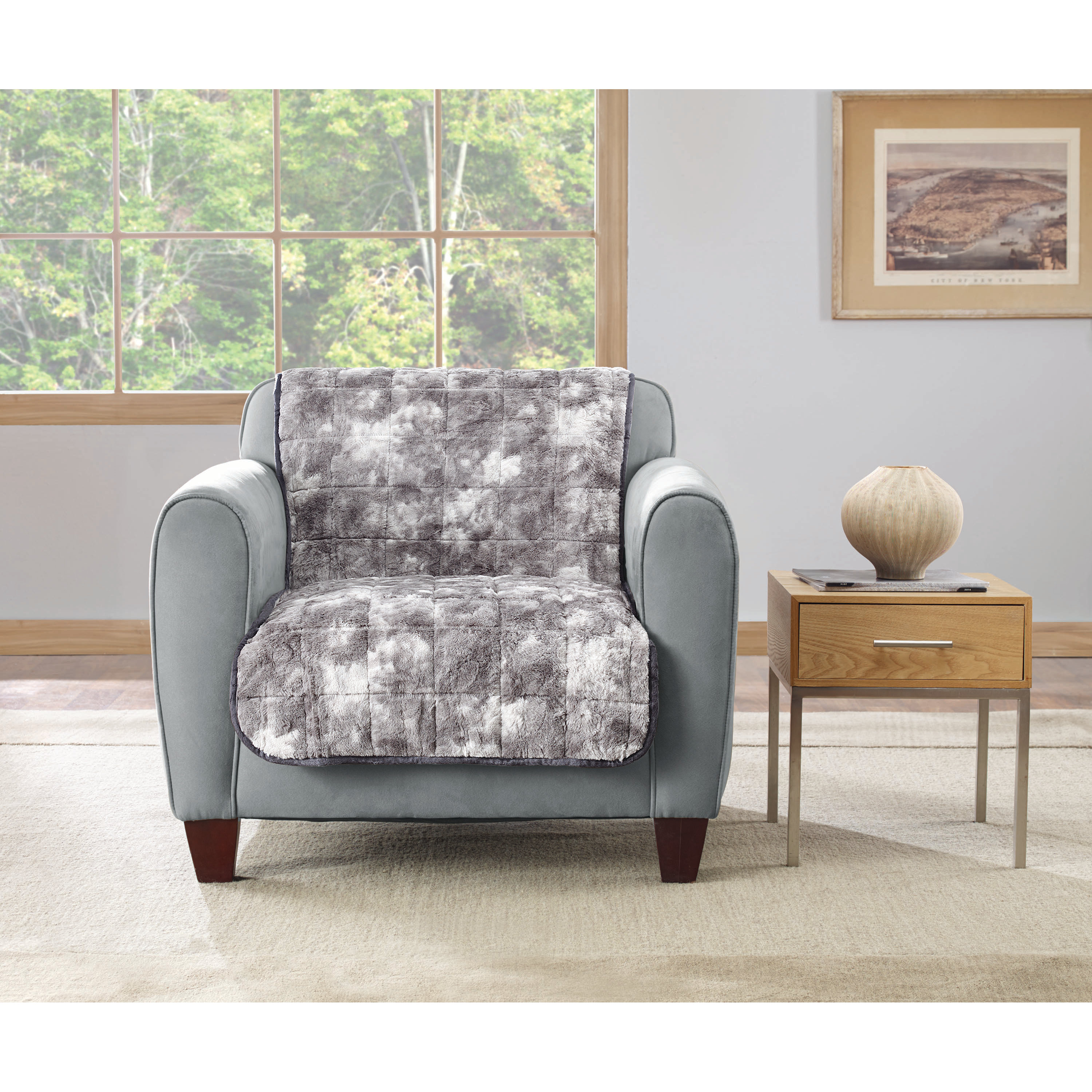 Faux Fur Quilted Armchair Slipcover Wayfair