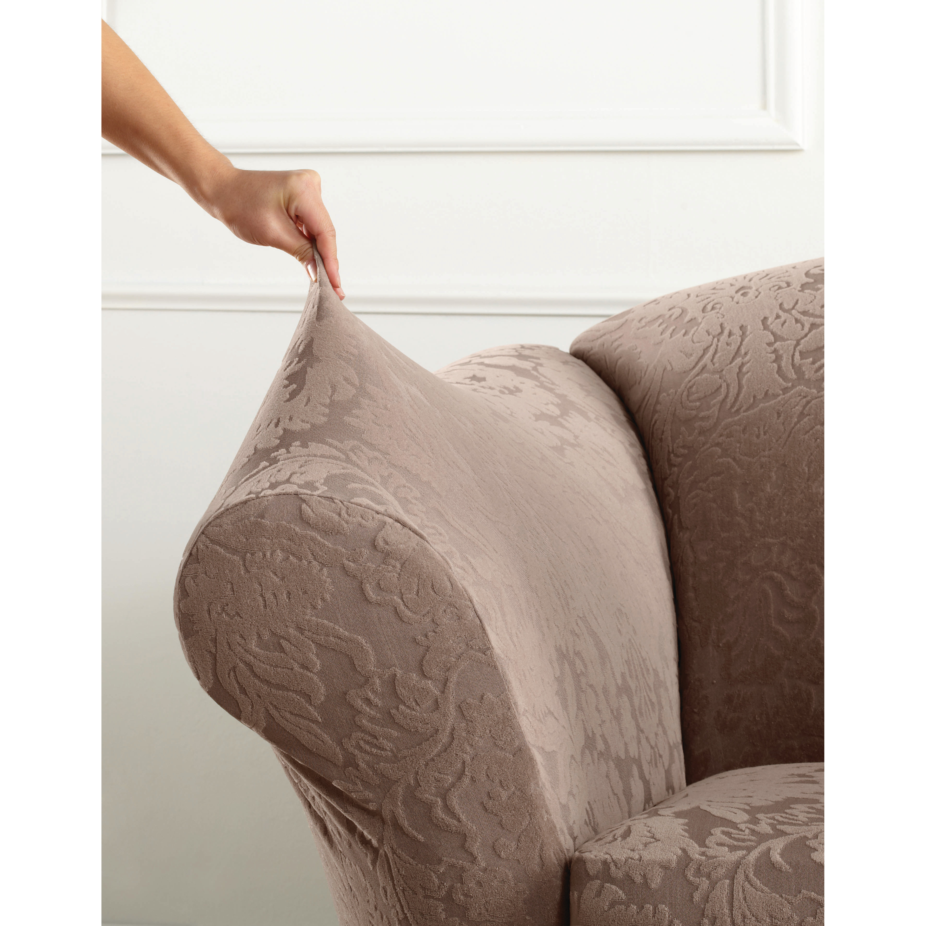 Stretch Jacquard Damask Sofa Slipcover Wayfair