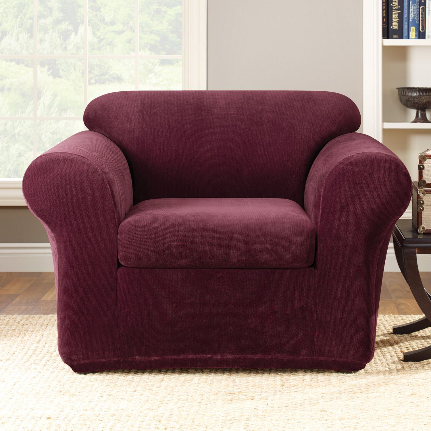 Stretch Metro 2Piece Armchair Slipcover Wayfair