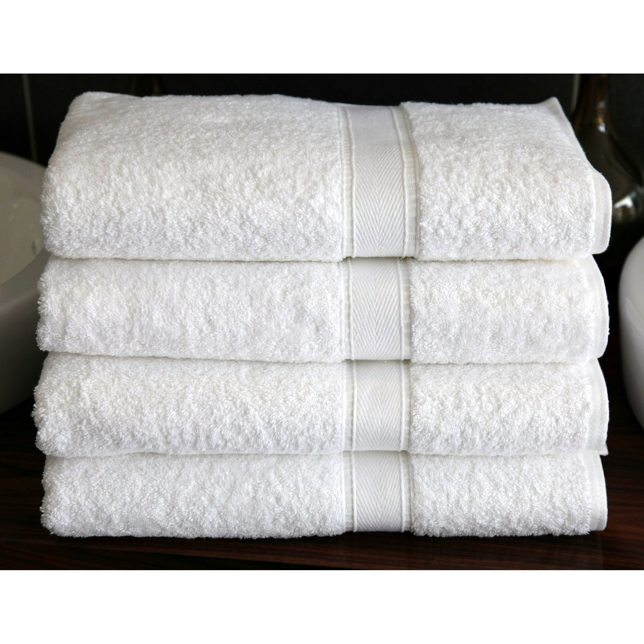 Linum Home Textiles Luxury Hotel & Spa Turkish Cotton 4 Piece Bath ...