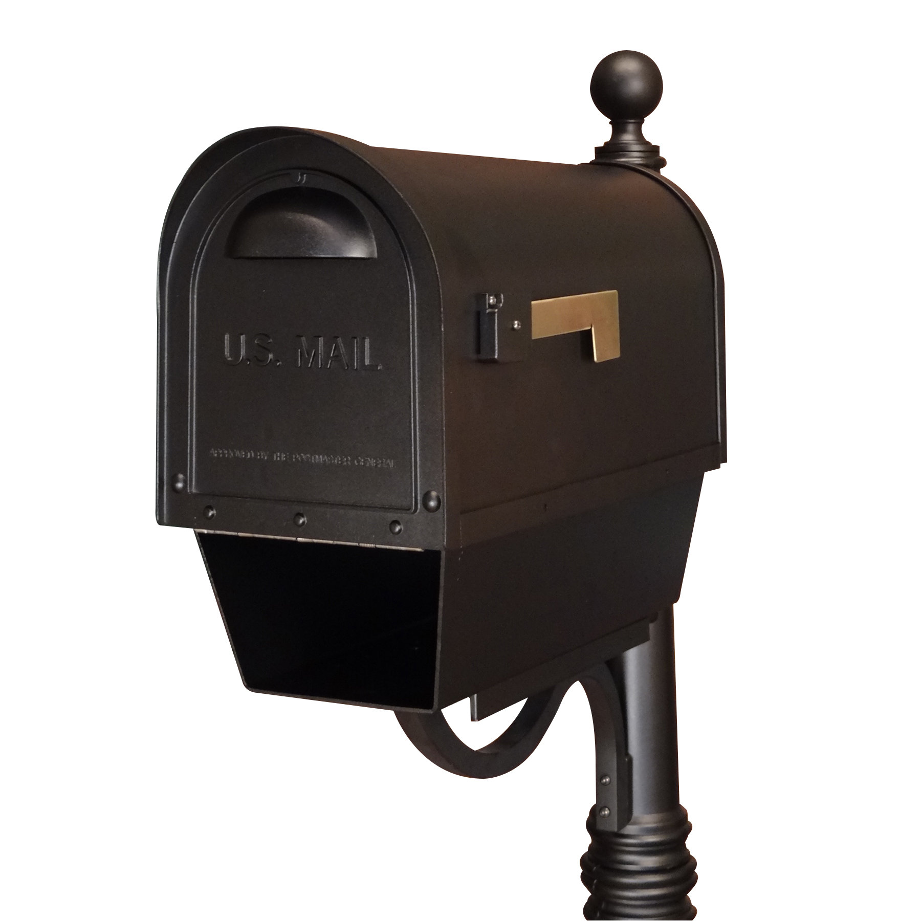 Special Lite Products Classic Post Mounted Mailbox with Newspaper
