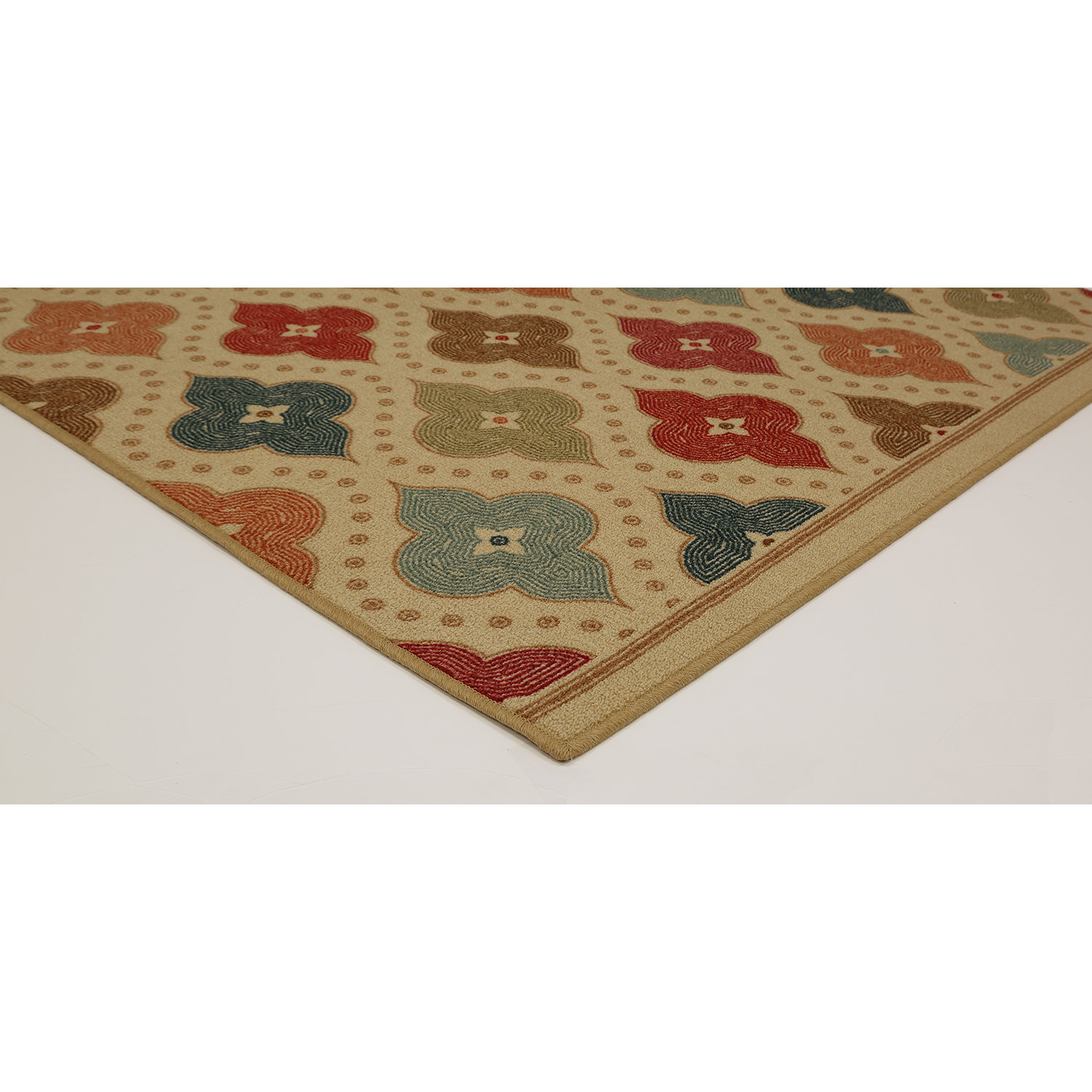 Soho Jewel Medallion Kaleidoscope Tan/Blue Area Rug Wayfair