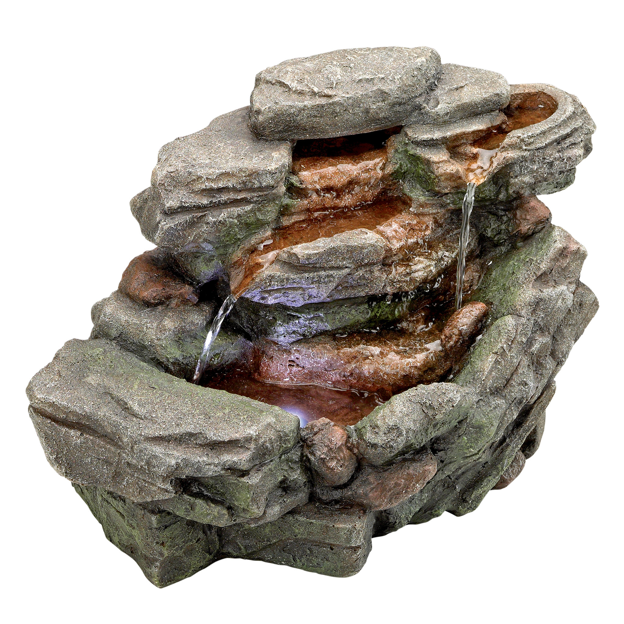 Resin Waterfall Creek Cascading Tabletop Fountain Wayfair