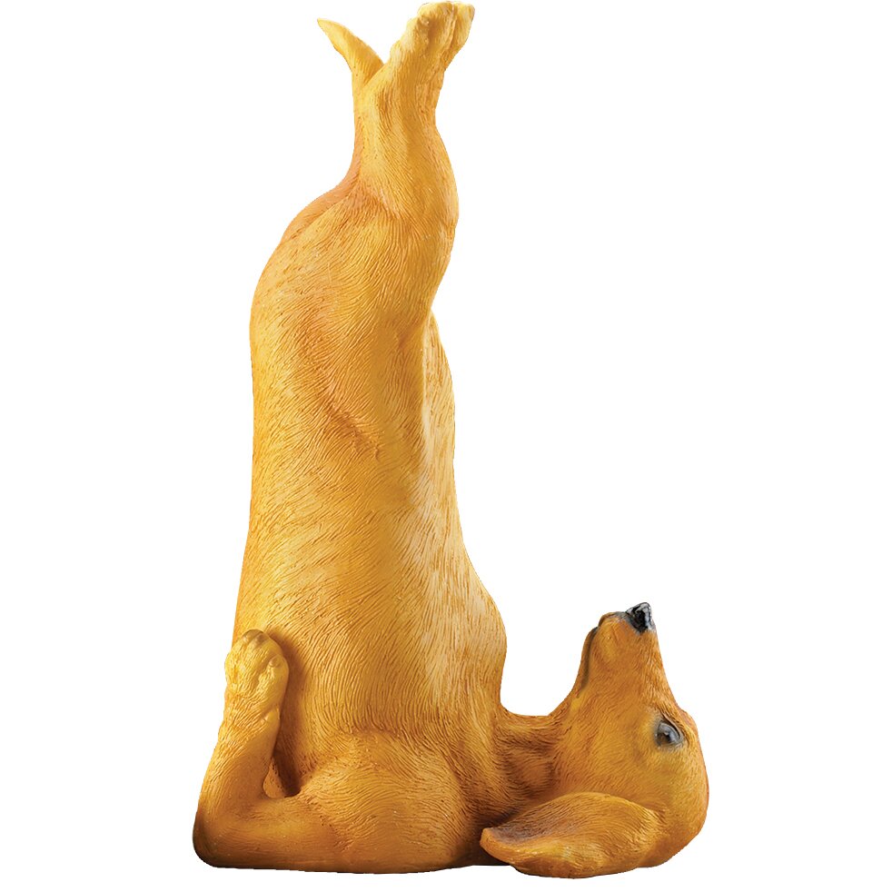 yoga dog garden statue