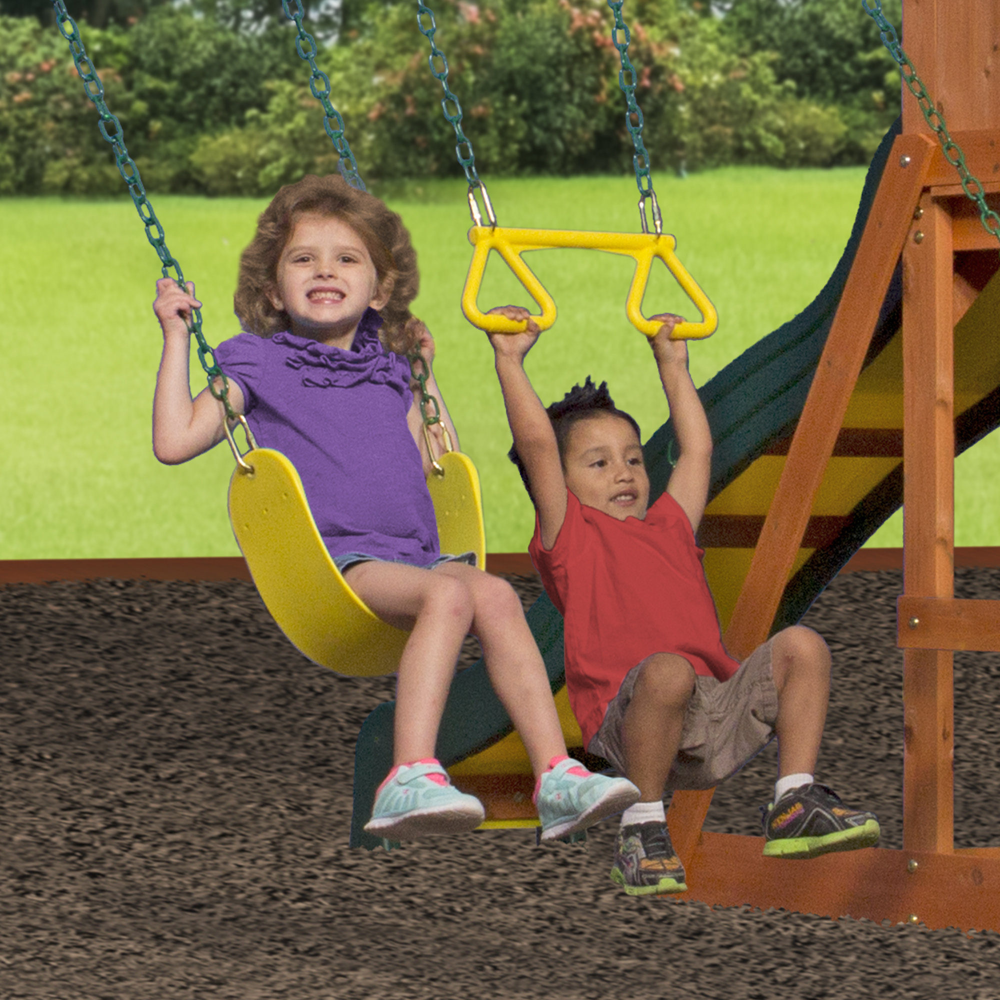 backyard discovery weston cedar swing set