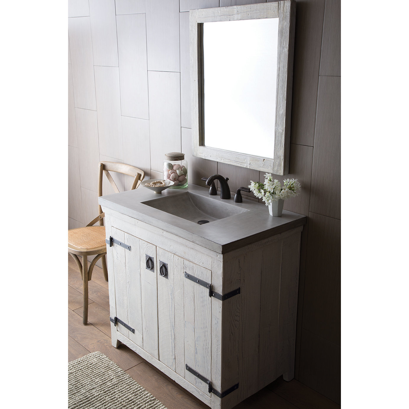Americana 36.5" Palomar Whitewash Vanity Set Wayfair