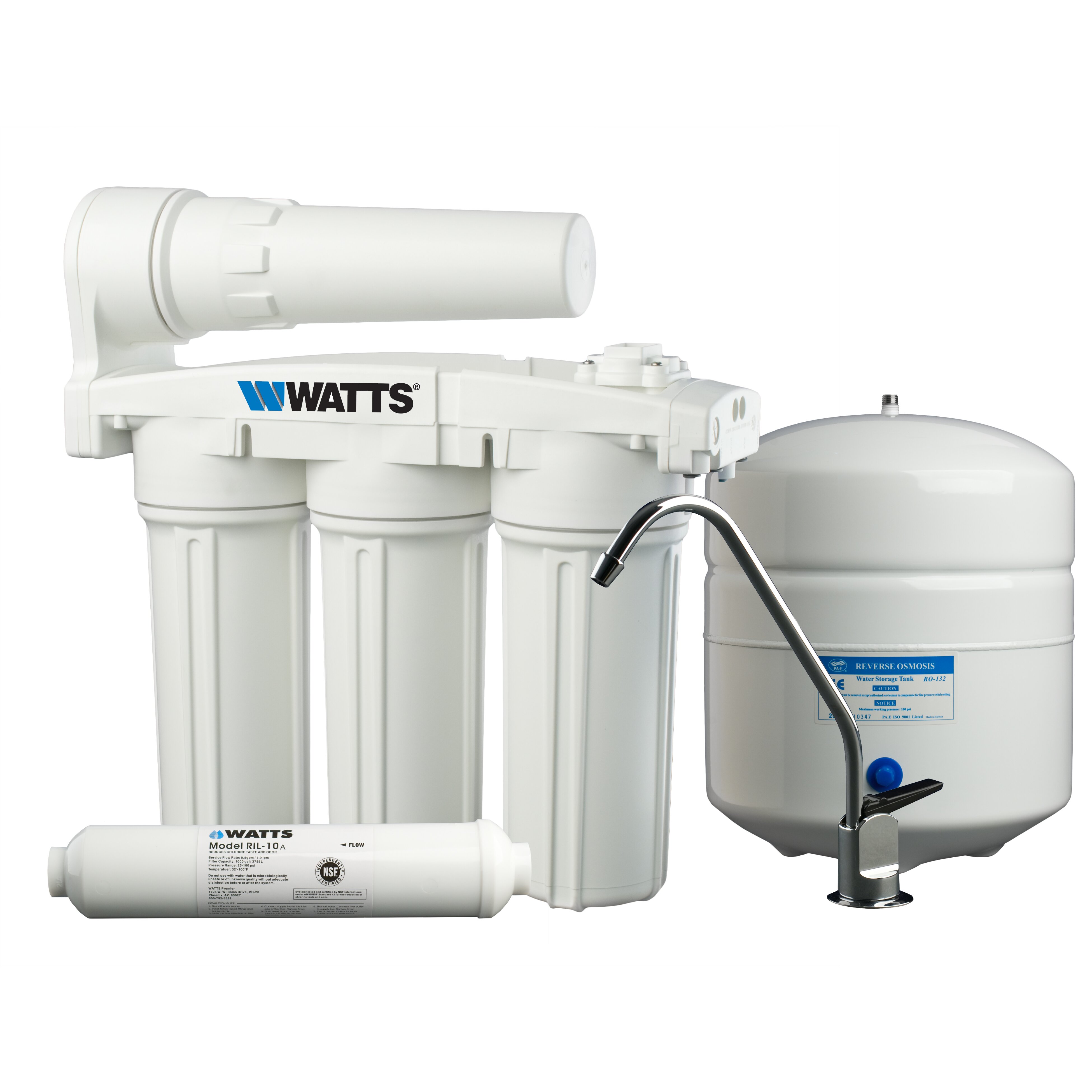 Watts Premier Five Stage Reverse Osmosis Water Filtration System And Reviews Wayfair 9110