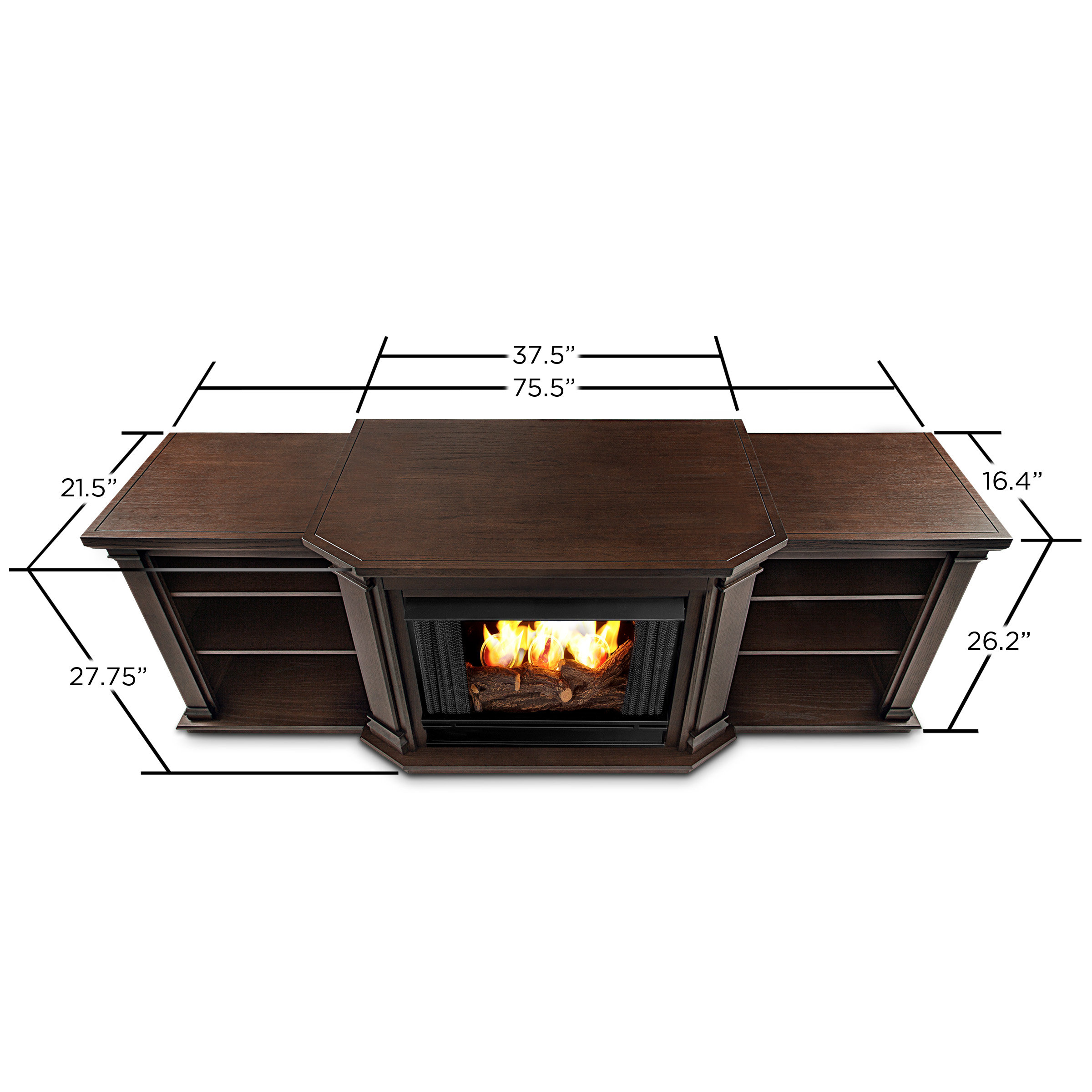 Valmont TV Stand with Gel Fuel Fireplace Wayfair