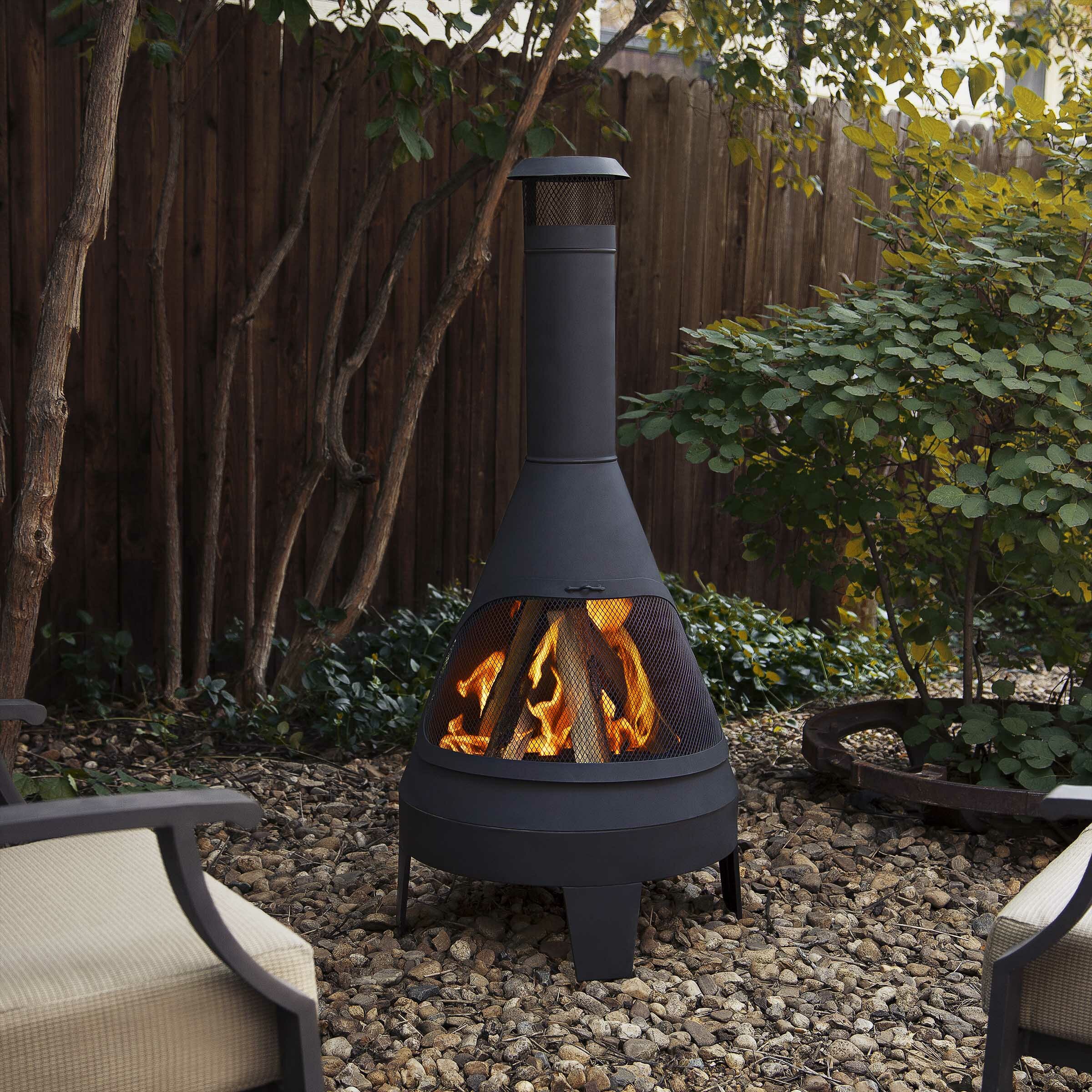 Real Flame Steel Camber Chiminea & Reviews | Wayfair