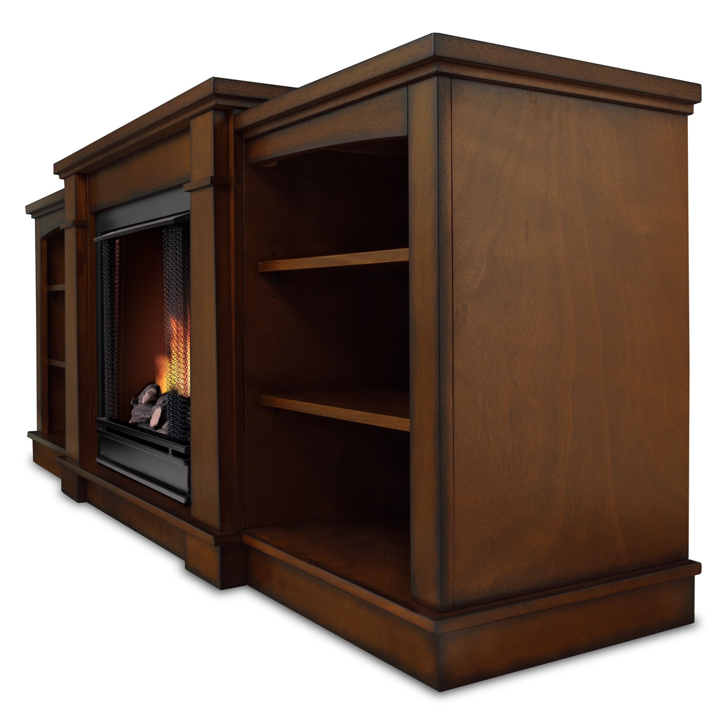 Hawthorne TV Stand with Gel Fuel Fireplace Wayfair