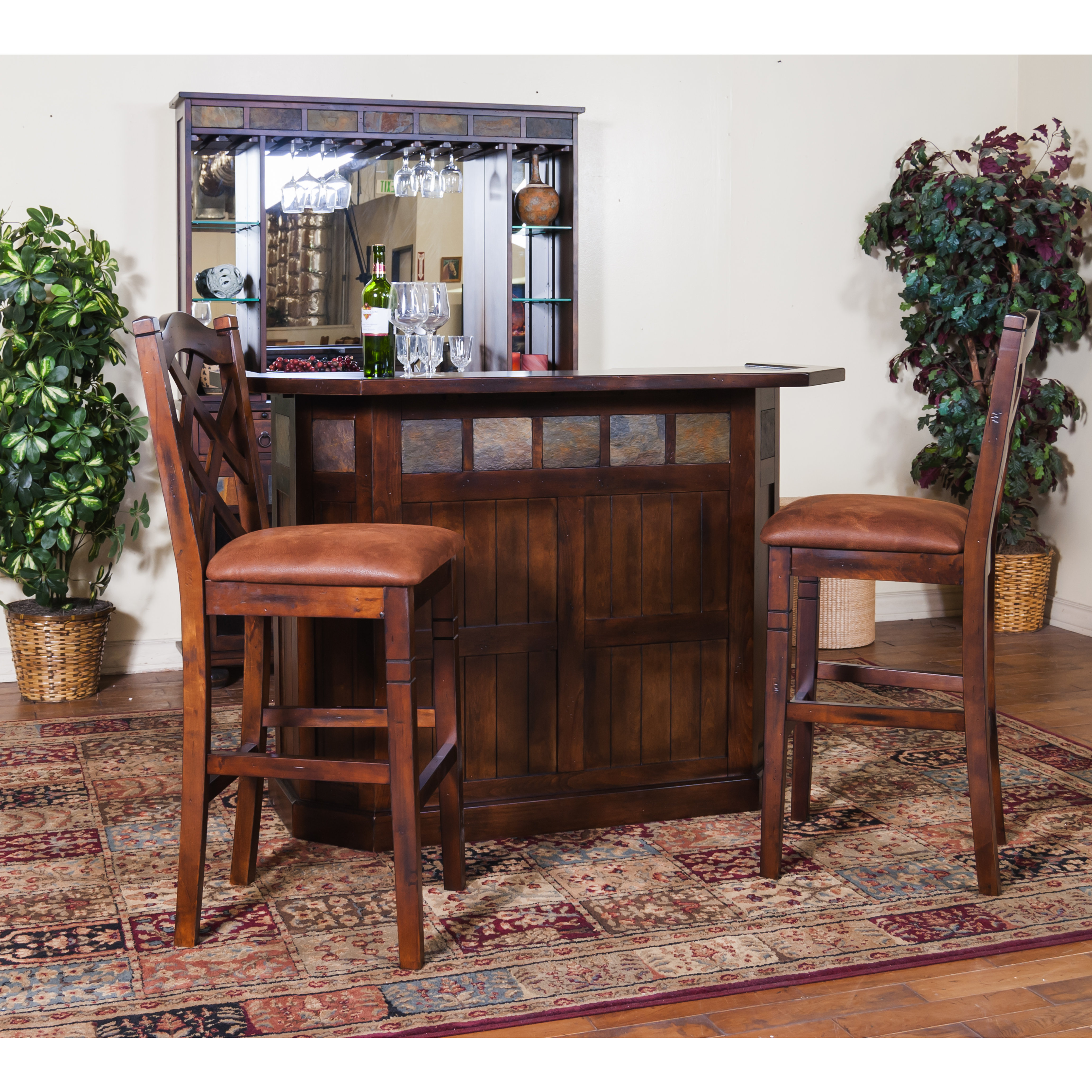 Santa Fe Bar with Wine Storage Wayfair