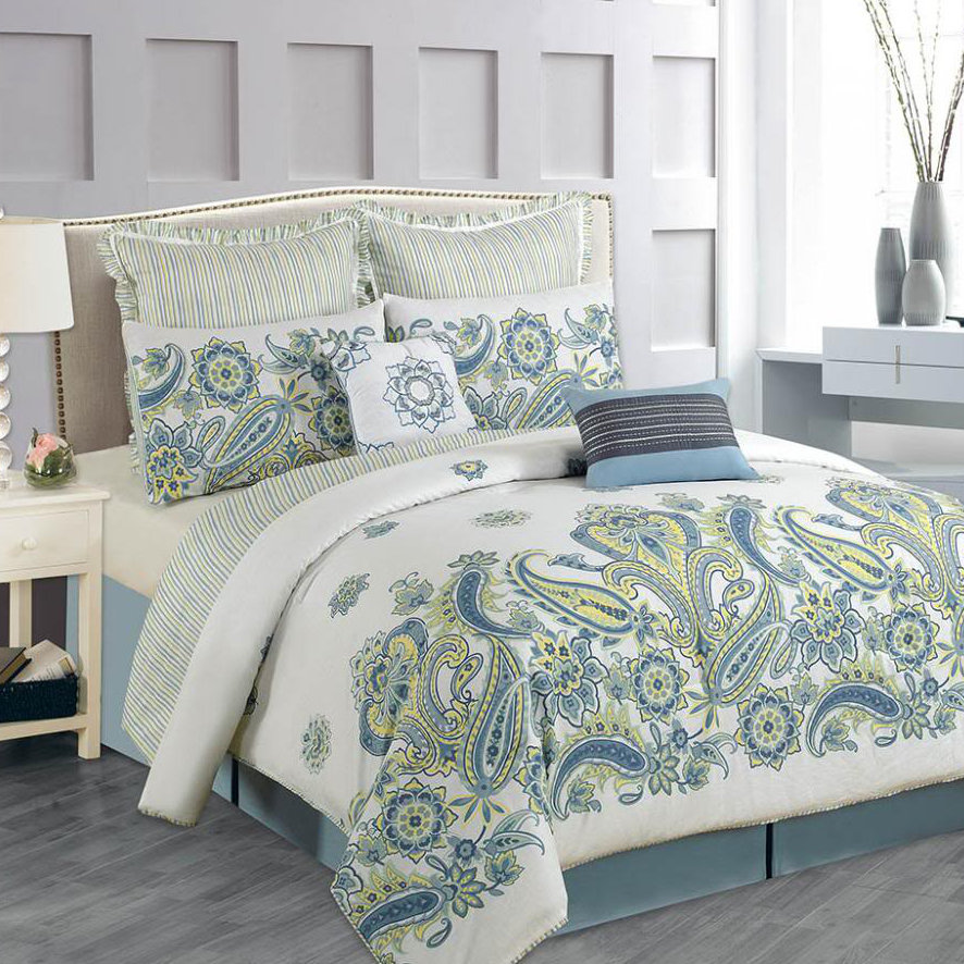 Paisley Cotton 8 Piece Comforter Set | Wayfair