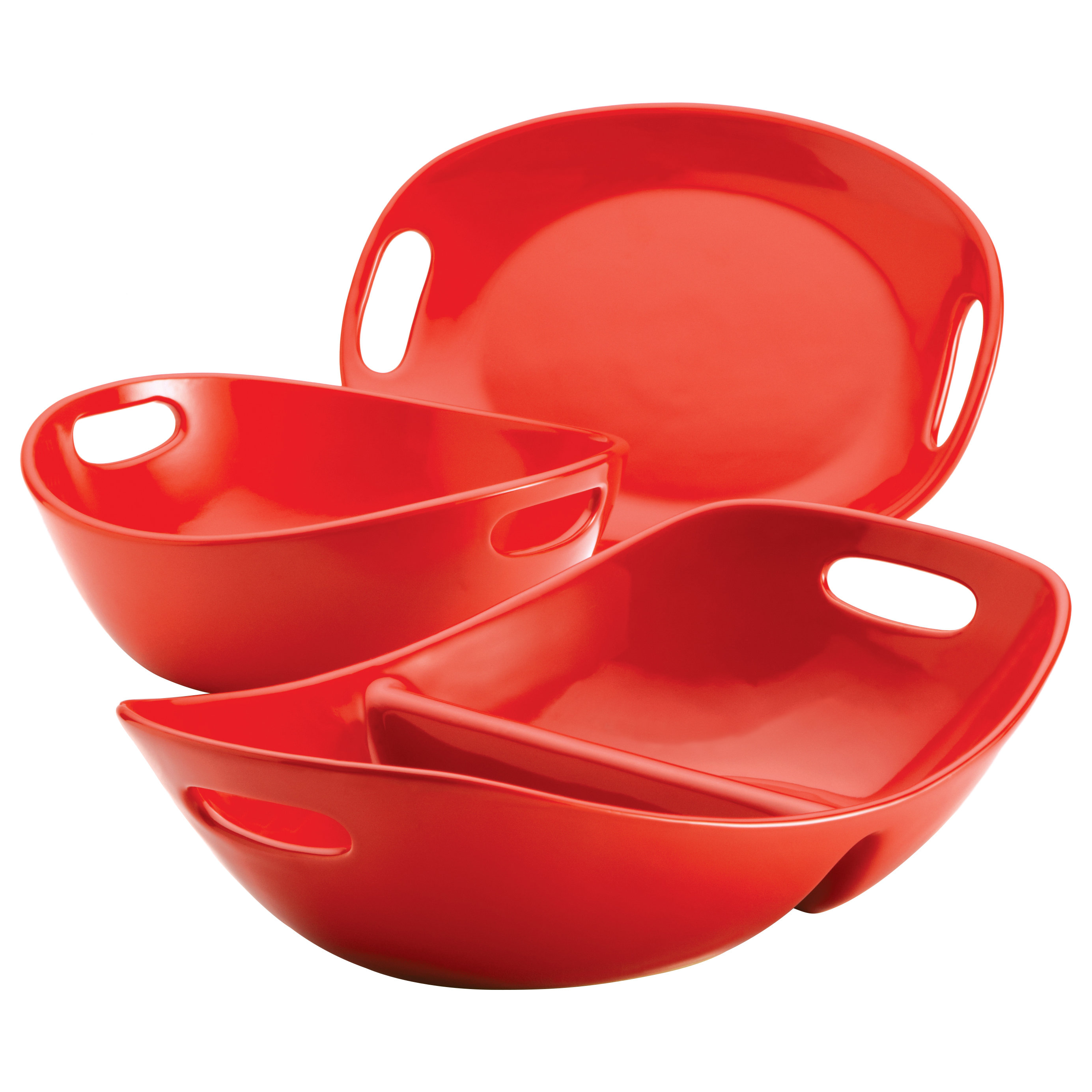 Rachael Ray Stoneware 3 Piece Serving Bowl Set & Reviews Wayfair