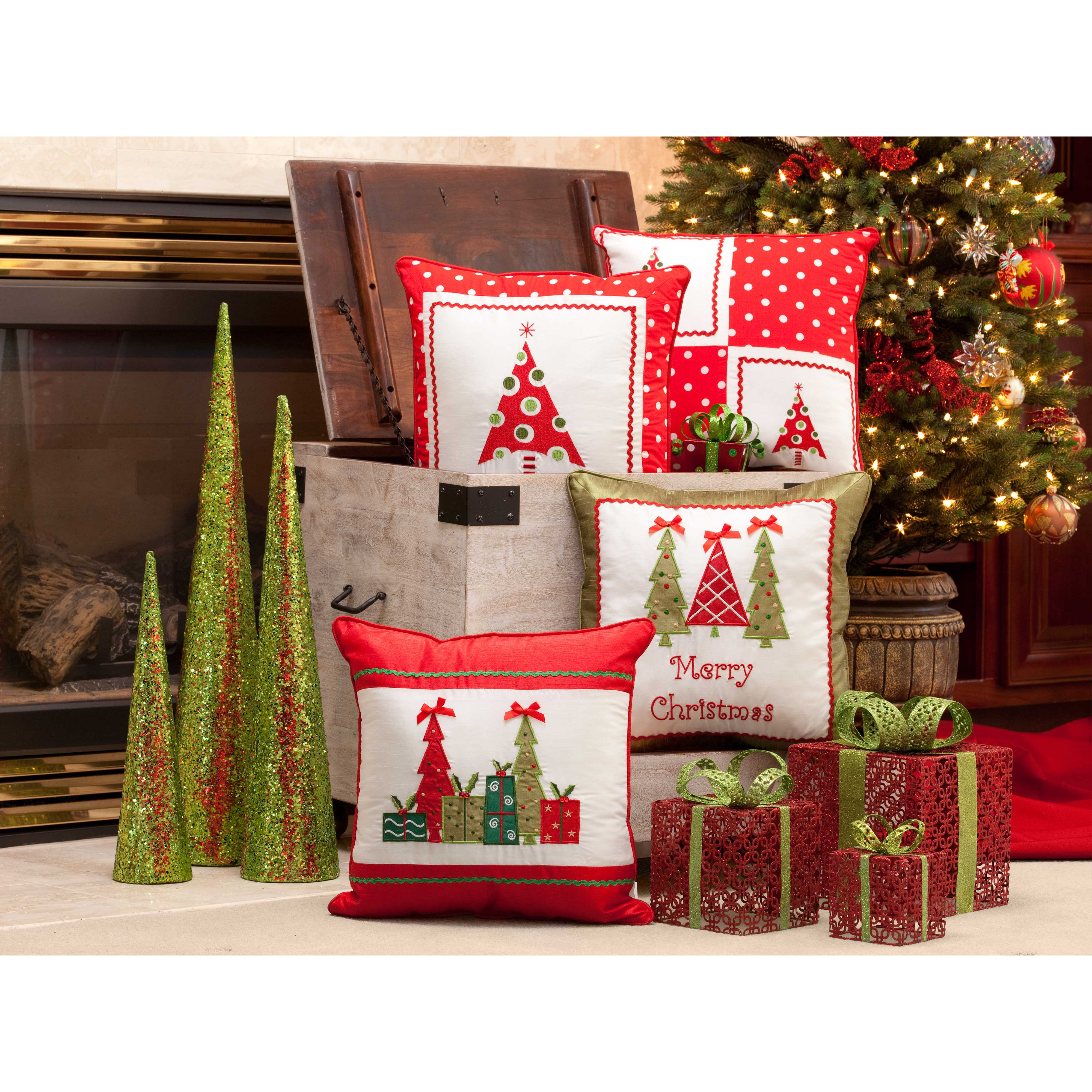 Framed Christmas Tree Throw Pillow Wayfair