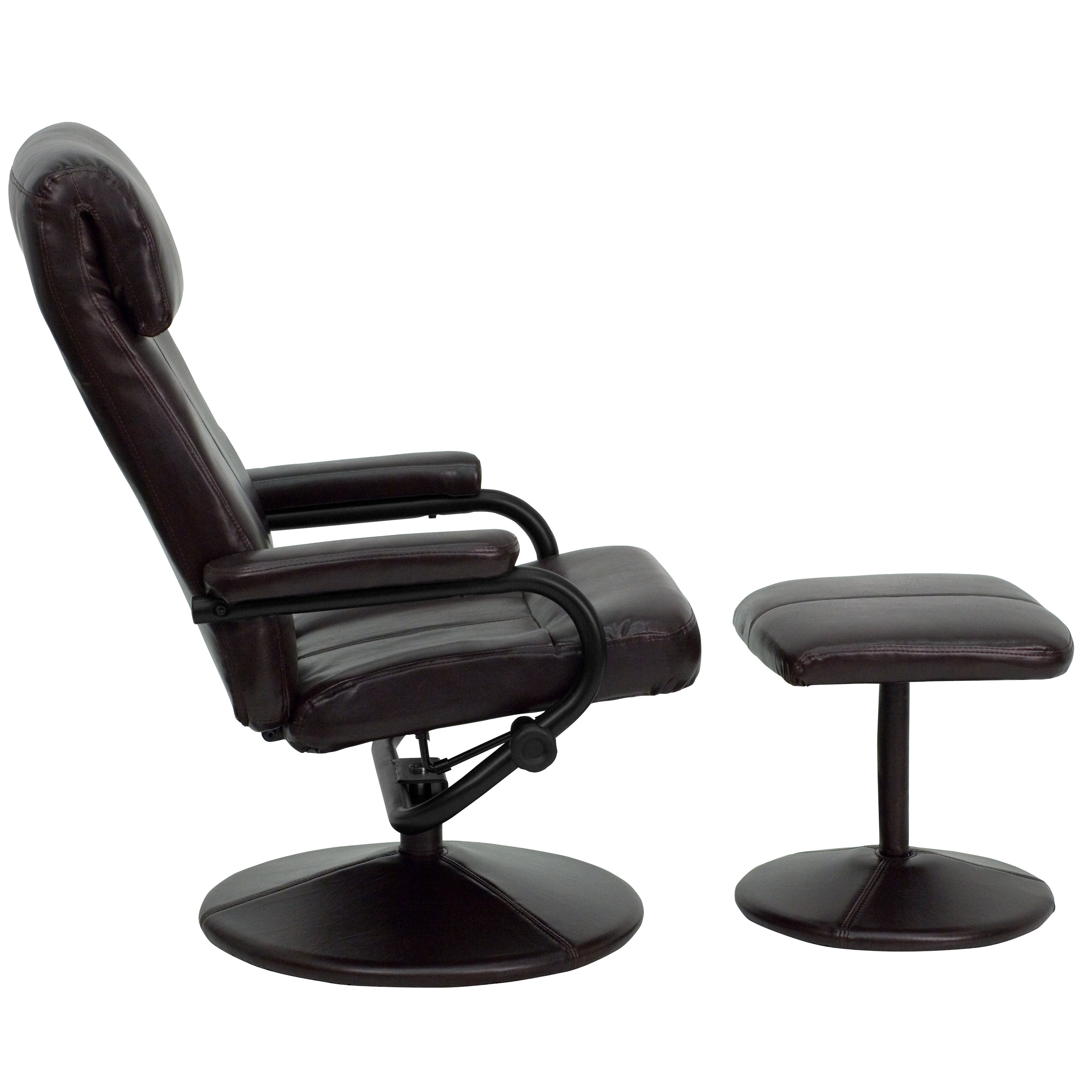 Flash Furniture Contemporary Leather Recliner and Ottoman & Reviews