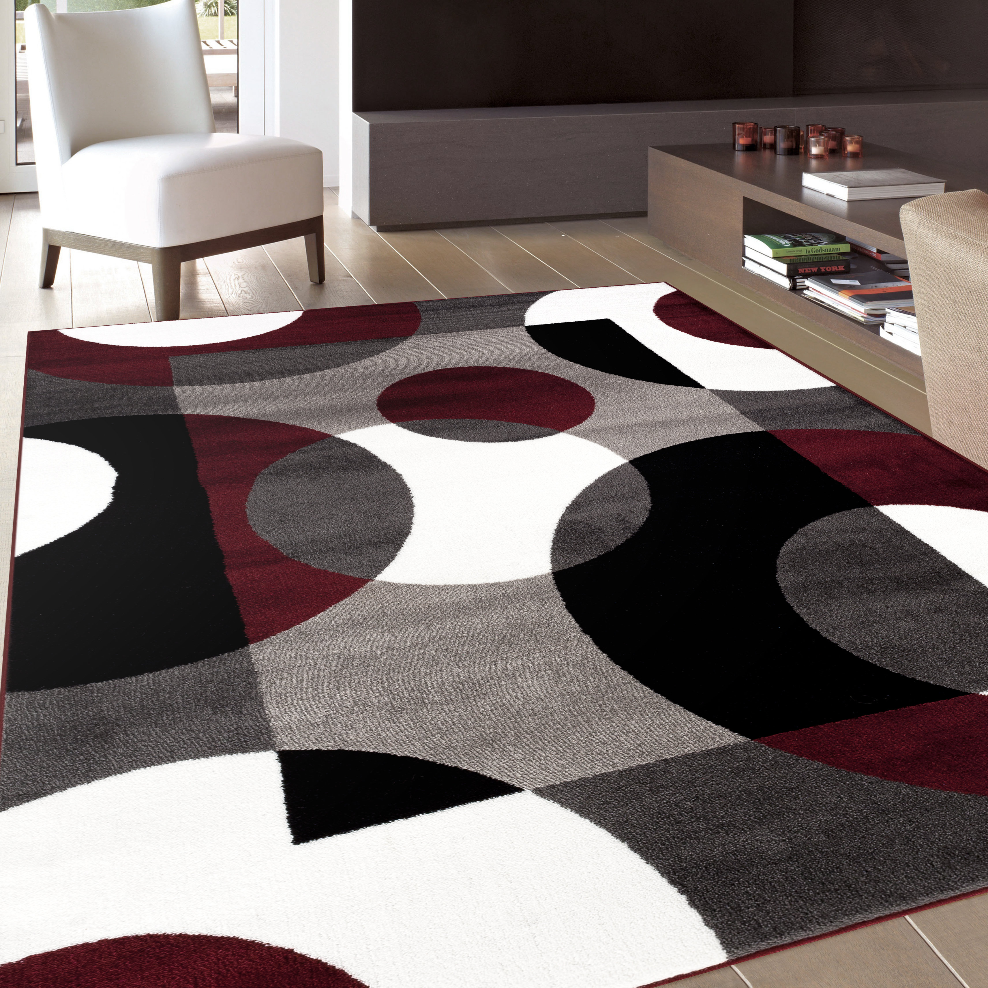 World Rug Gallery Alpine Burgundy Area Rug & Reviews Wayfair