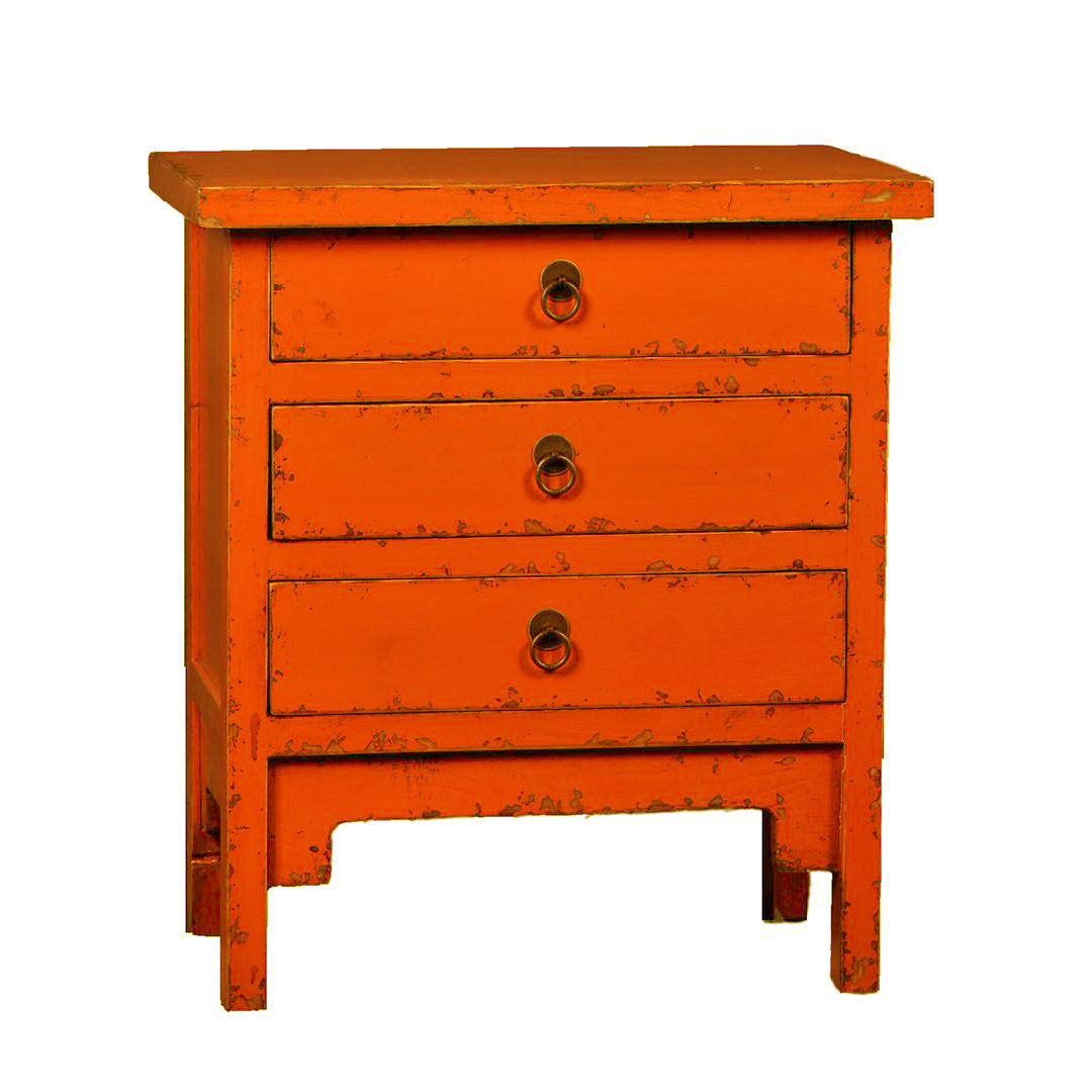 Antique Revival Three Drawer Lacquer End Table & Reviews Wayfair