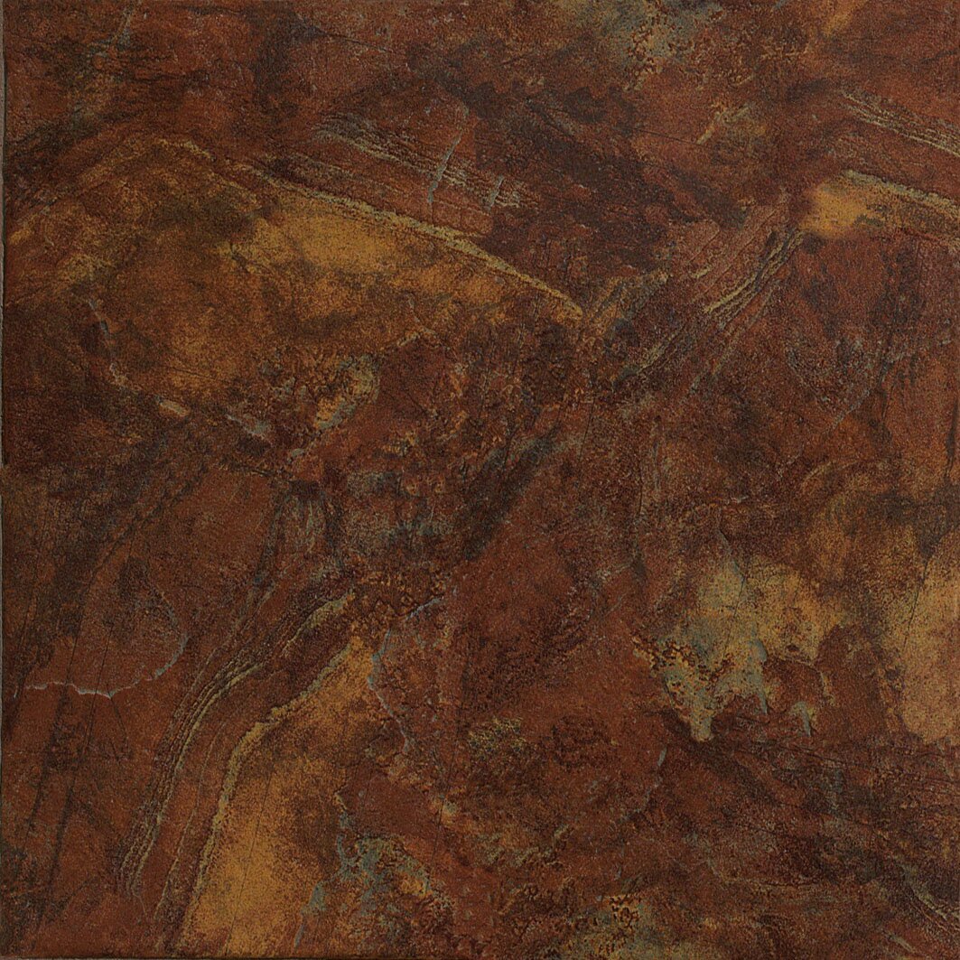 Imperial Slate 12" x 12" Ceramic Field Tile in Rust | Wayfair