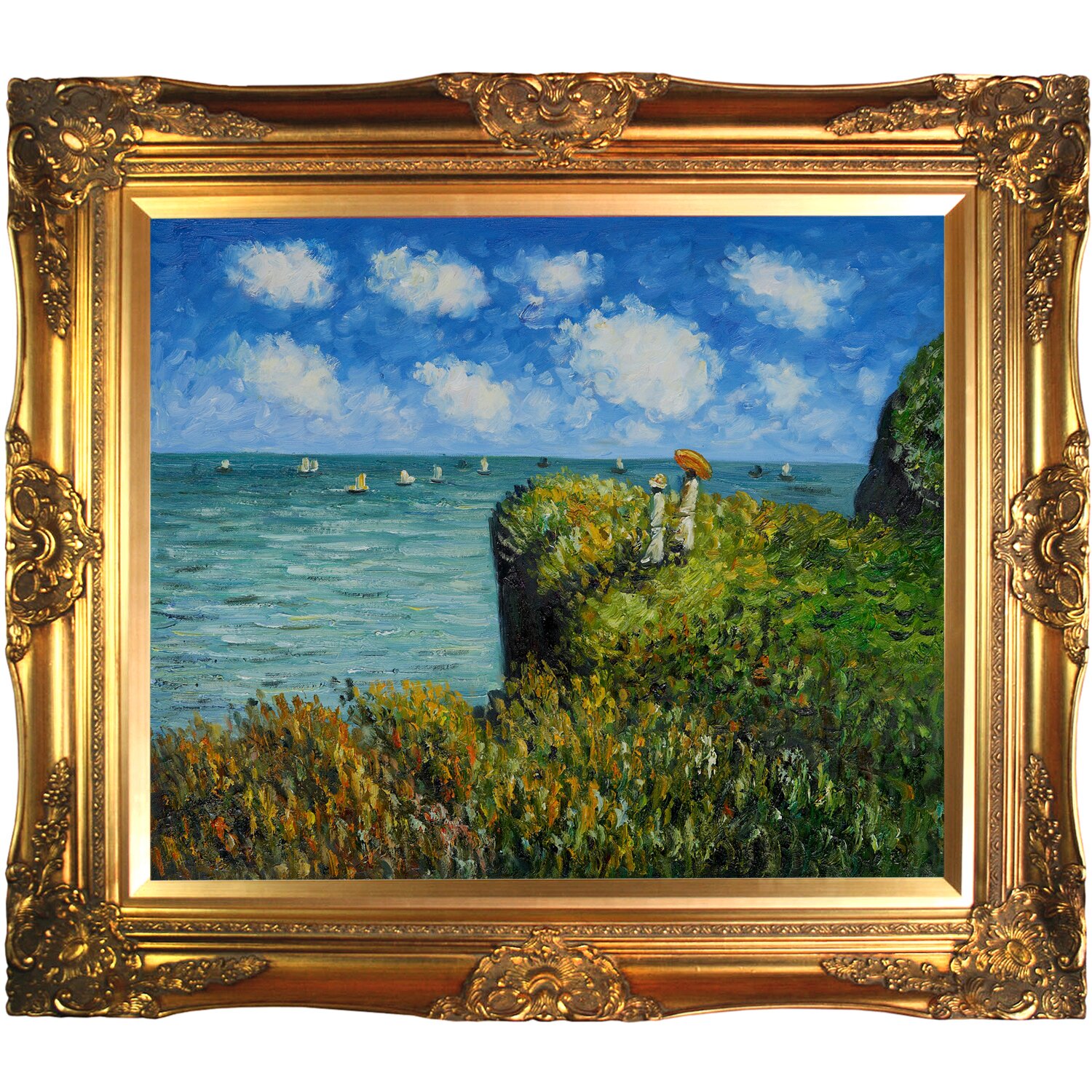 Cliff Walk at Pourville by Claude Monet Framed Original Painting | Wayfair