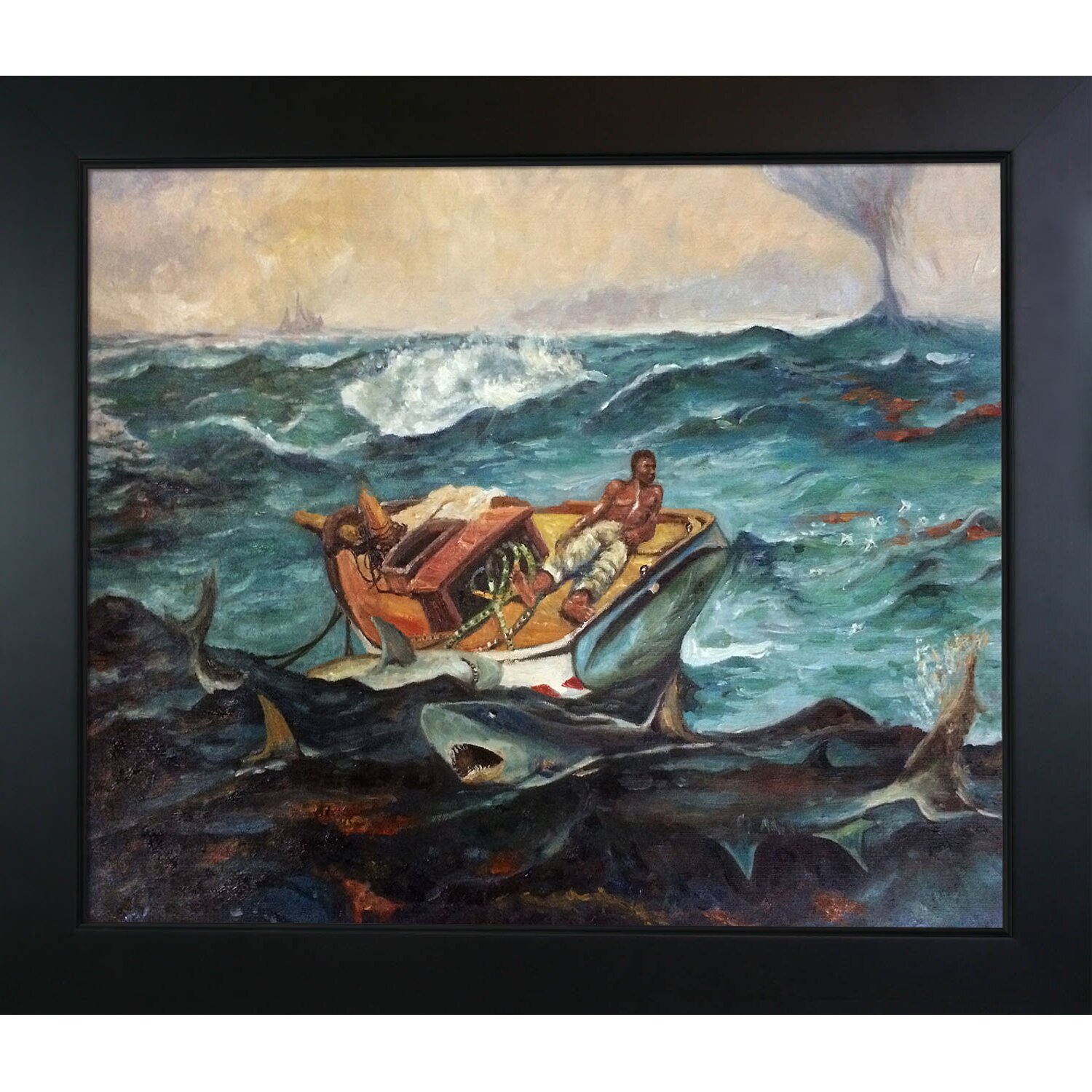 Tori Home The Gulf Stream I By Winslow Homer Framed Original Painting   The Gulf Stream I By Winslow Homer Framed Hand Painted Oil On Canvas 