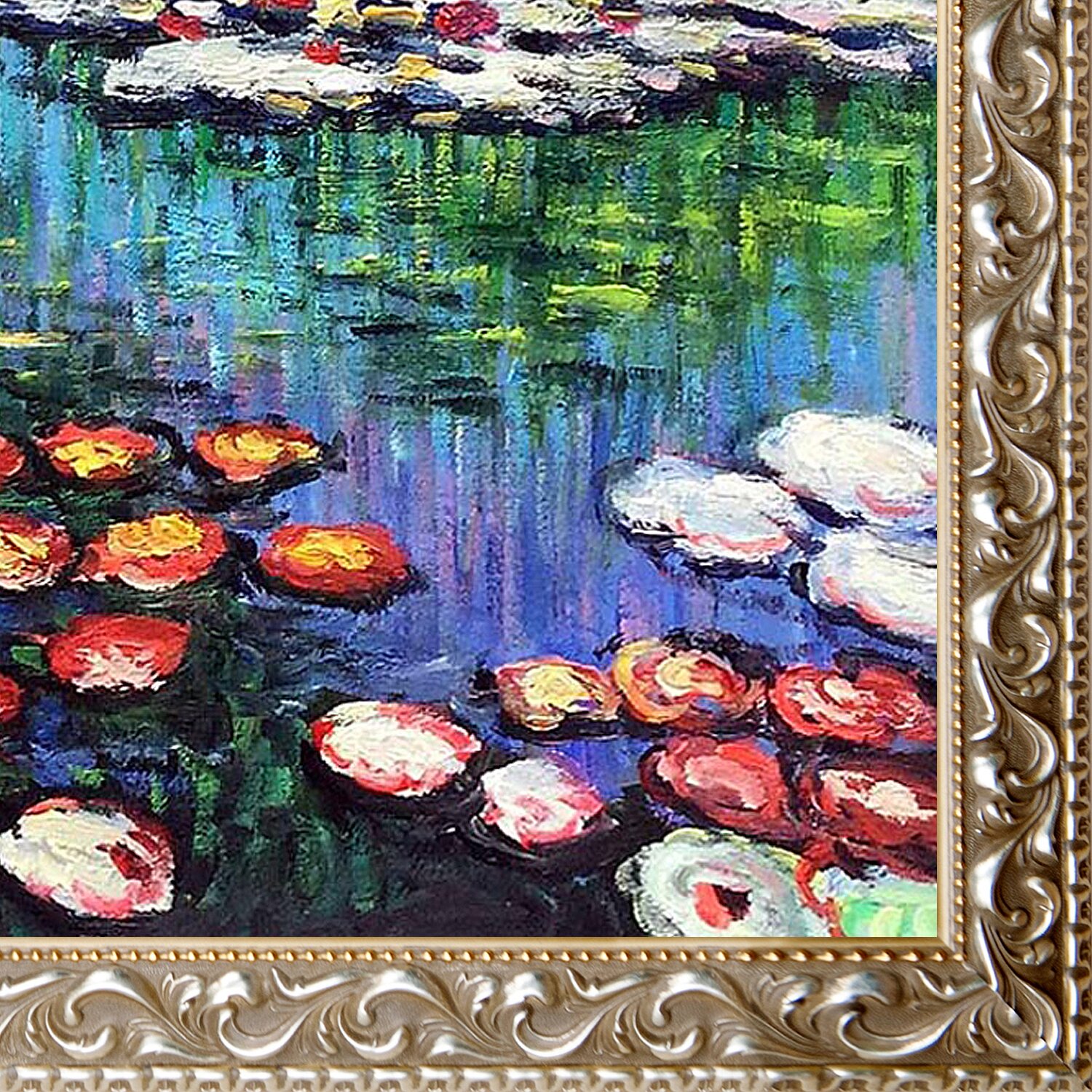 Water Pink Lilies by Claude Monet Framed Painting Print | Wayfair