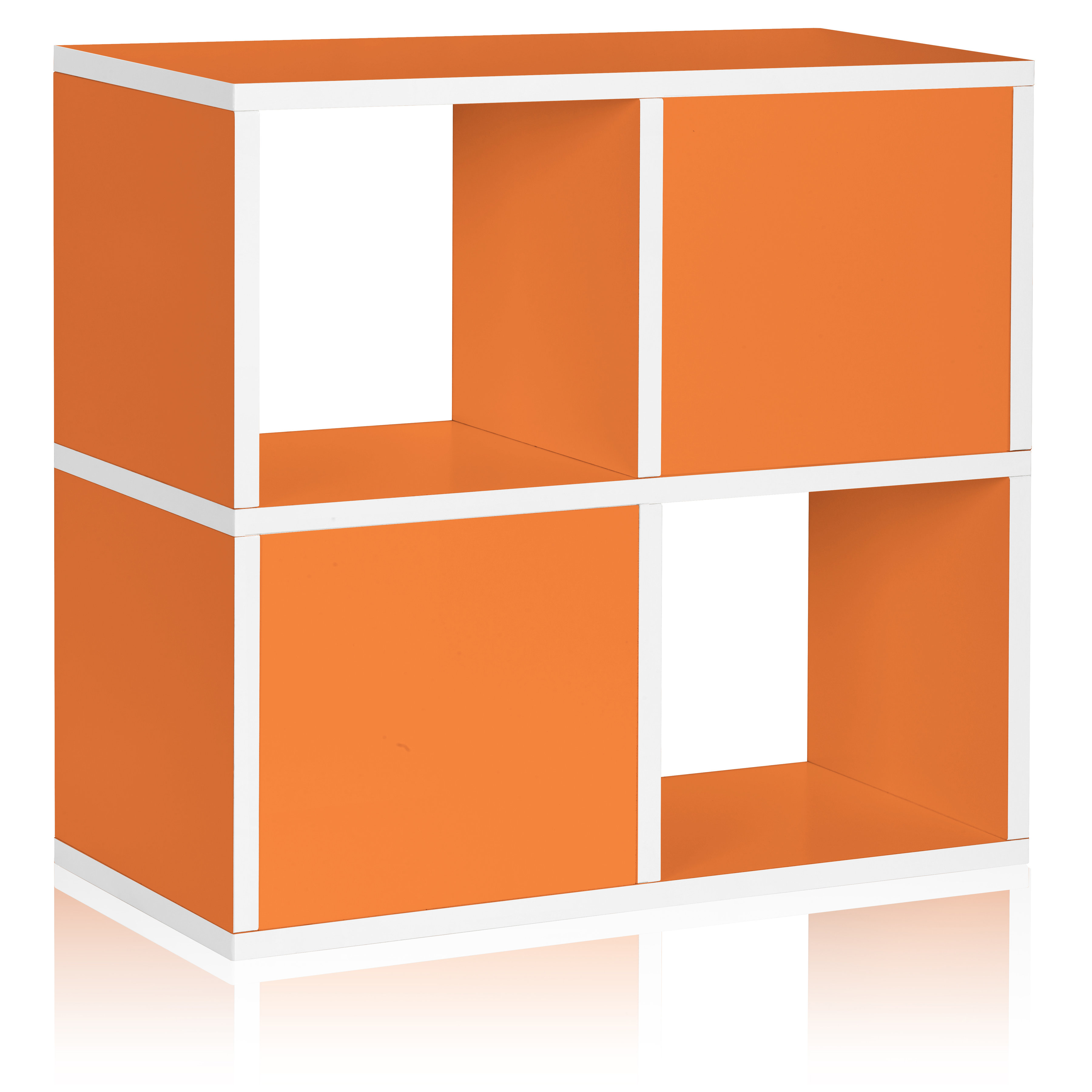 Quad Cubby 24.8" Eco Bookcase, Stackable Organizer and Storage Shelf