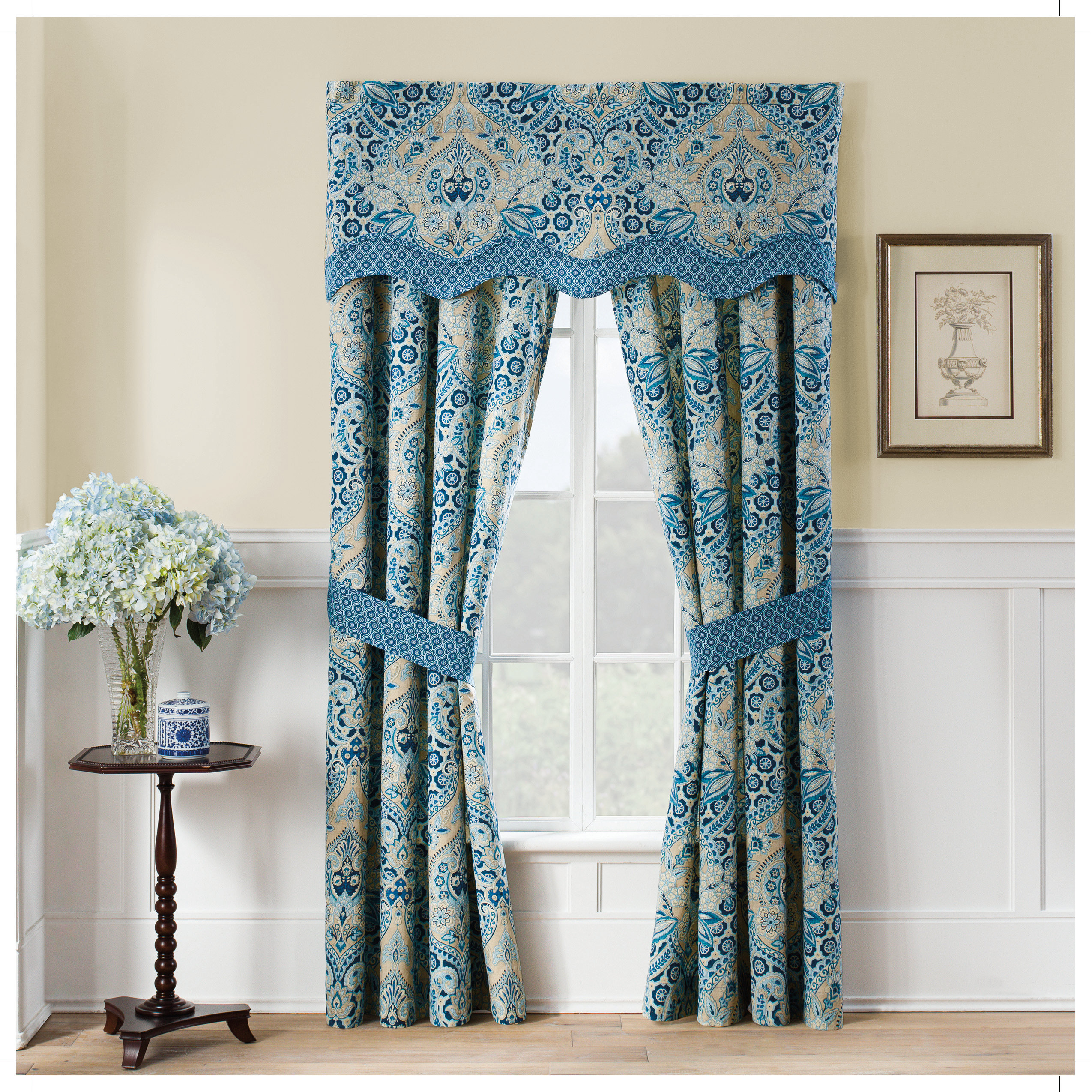 Moonlit Shadows Wave Window Curtain Valance | Wayfair