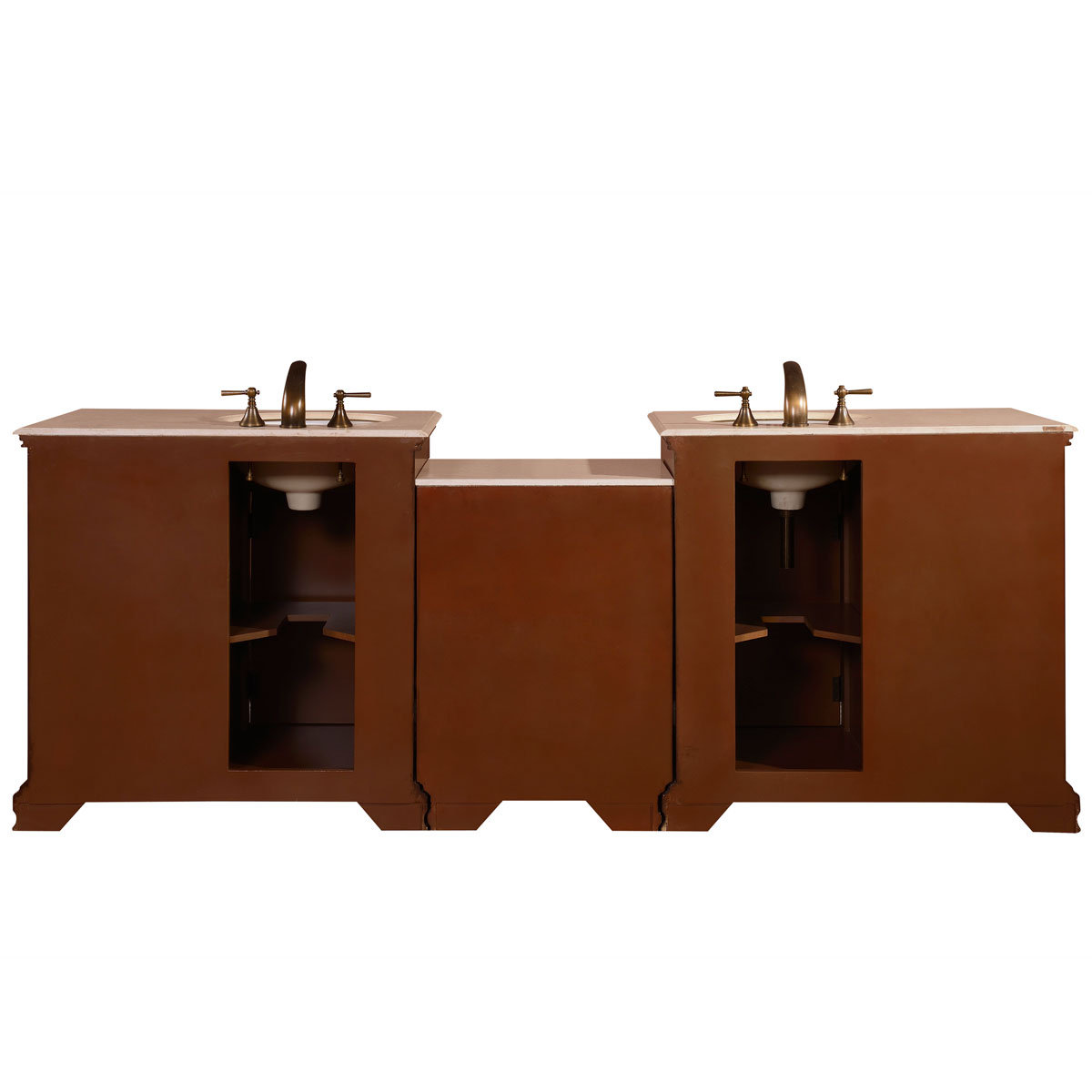 92.5" Double Lavatory Sink Bathroom Vanity Set Wayfair