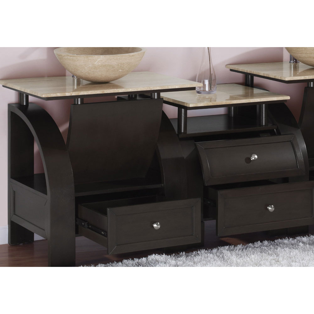 Silkroad Exclusive Niagara 77" Double Bathroom Vanity Set & Reviews Wayfair