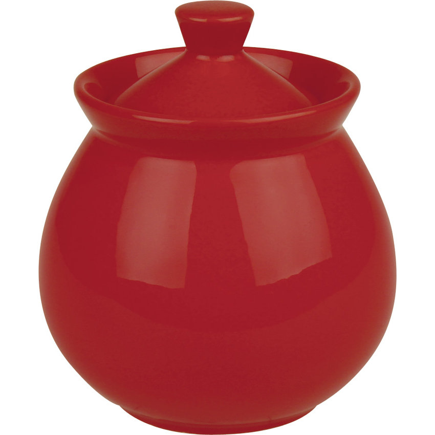Sugar Bowl with Lid in Polka Red Wayfair UK