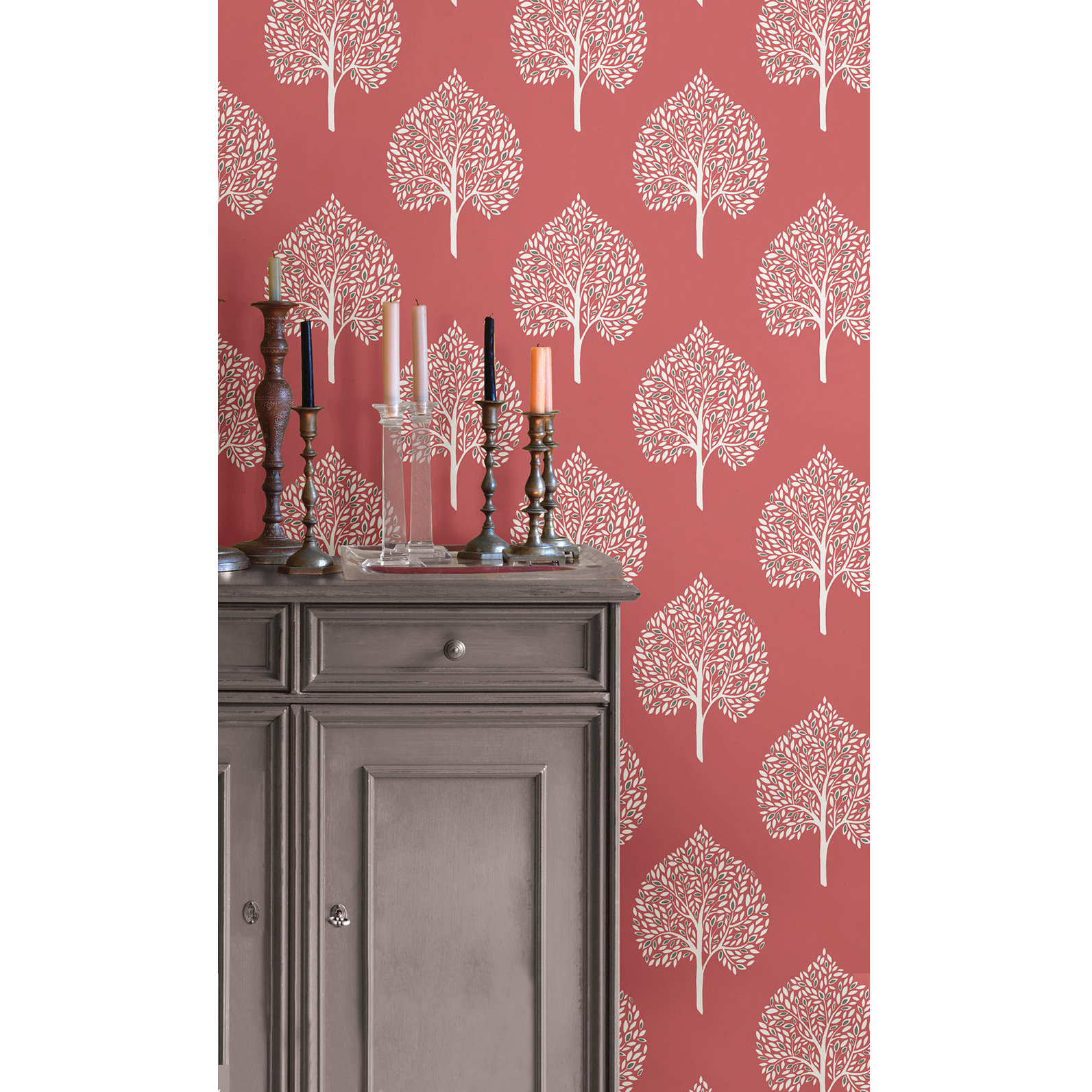 Nu 18' x 20.5" Grove Coral Peel and Stick Wallpaper Wayfair