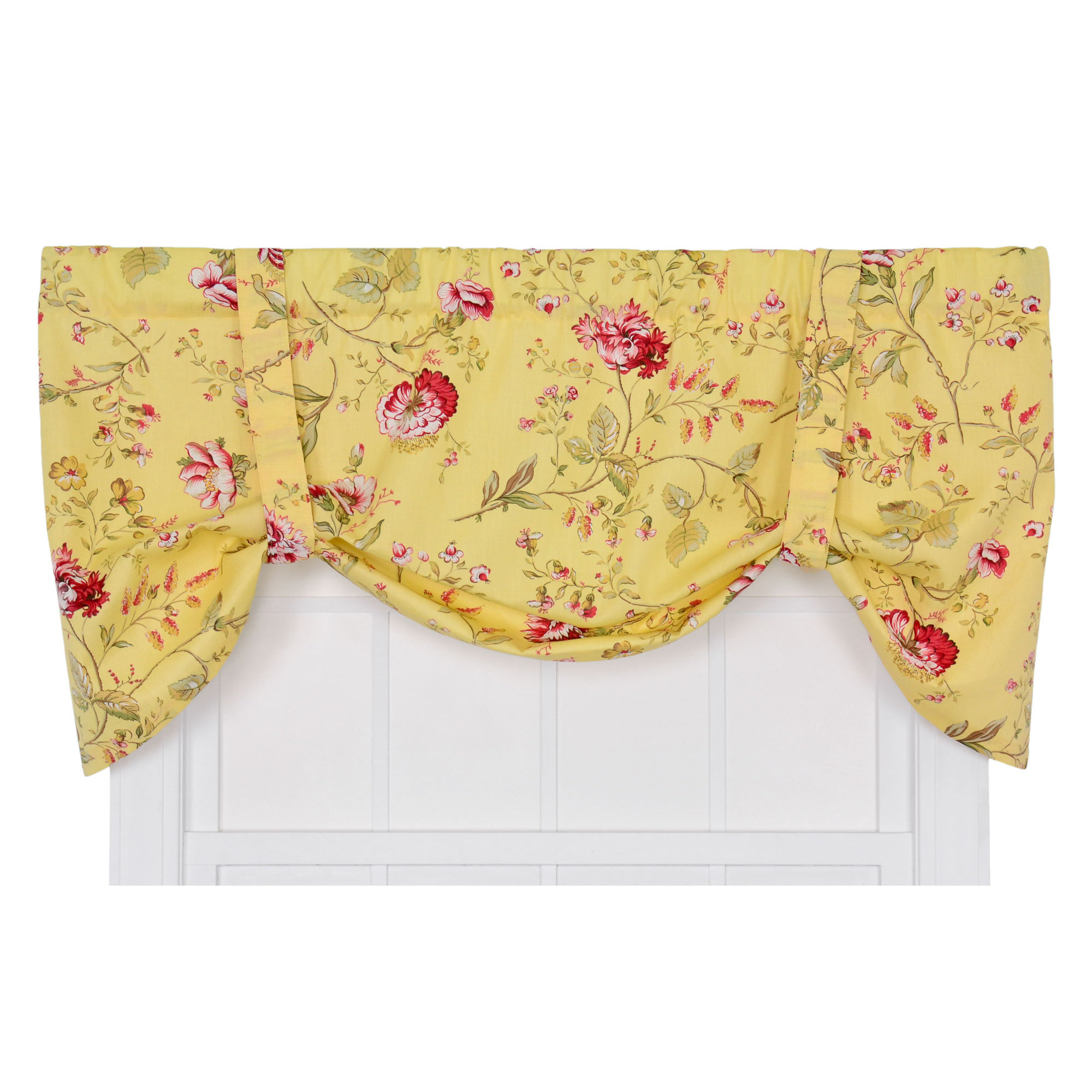 Ellis Curtain Coventry Medium Scale Floral TieUp Curtain Valance