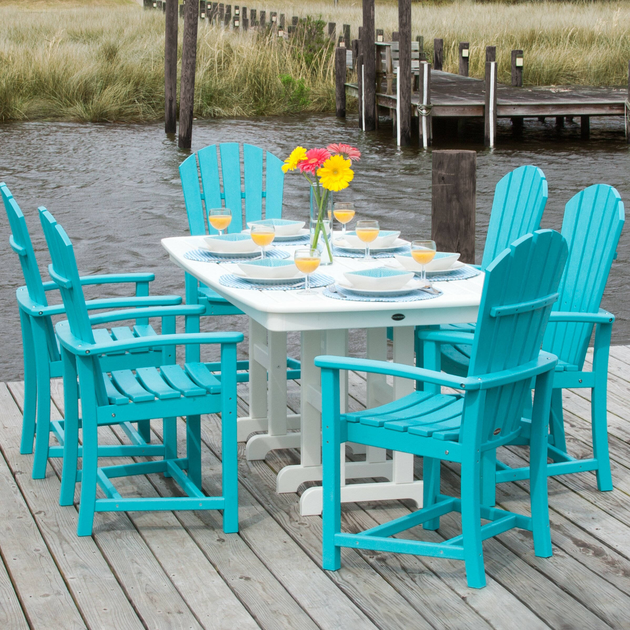 POLYWOOD® Palm Coast 7 Piece Dining Set & Reviews  Wayfair