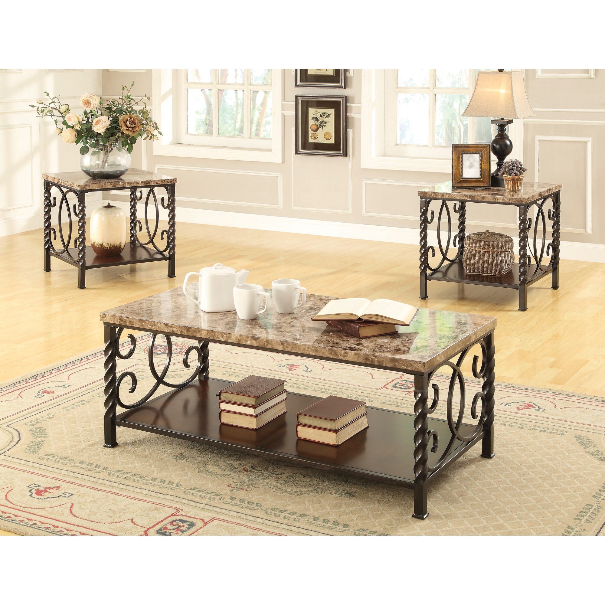 Wildon Home 3 Piece Coffee Table Set & Reviews