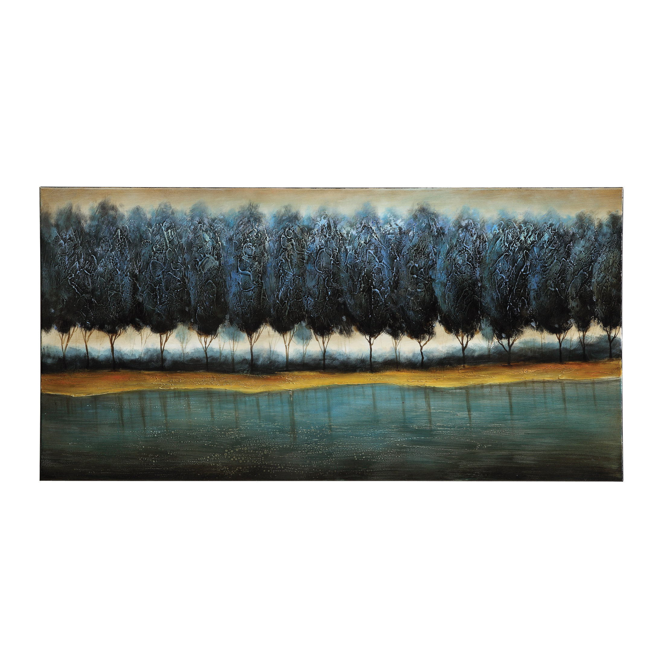 Wildon Home ® Tranquil Blue Forest Original Painting & Reviews Wayfair