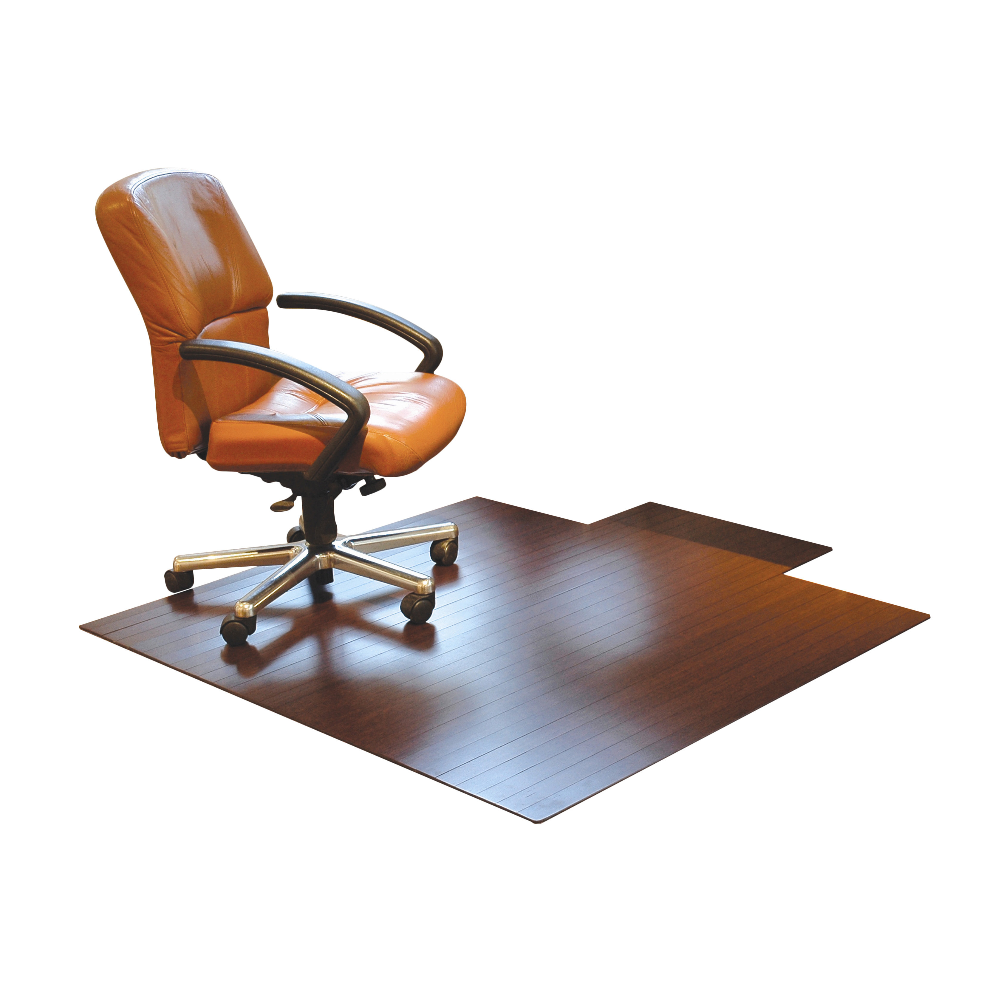 Low Pile and Hardwood Bamboo Office Chair Mat Wayfair