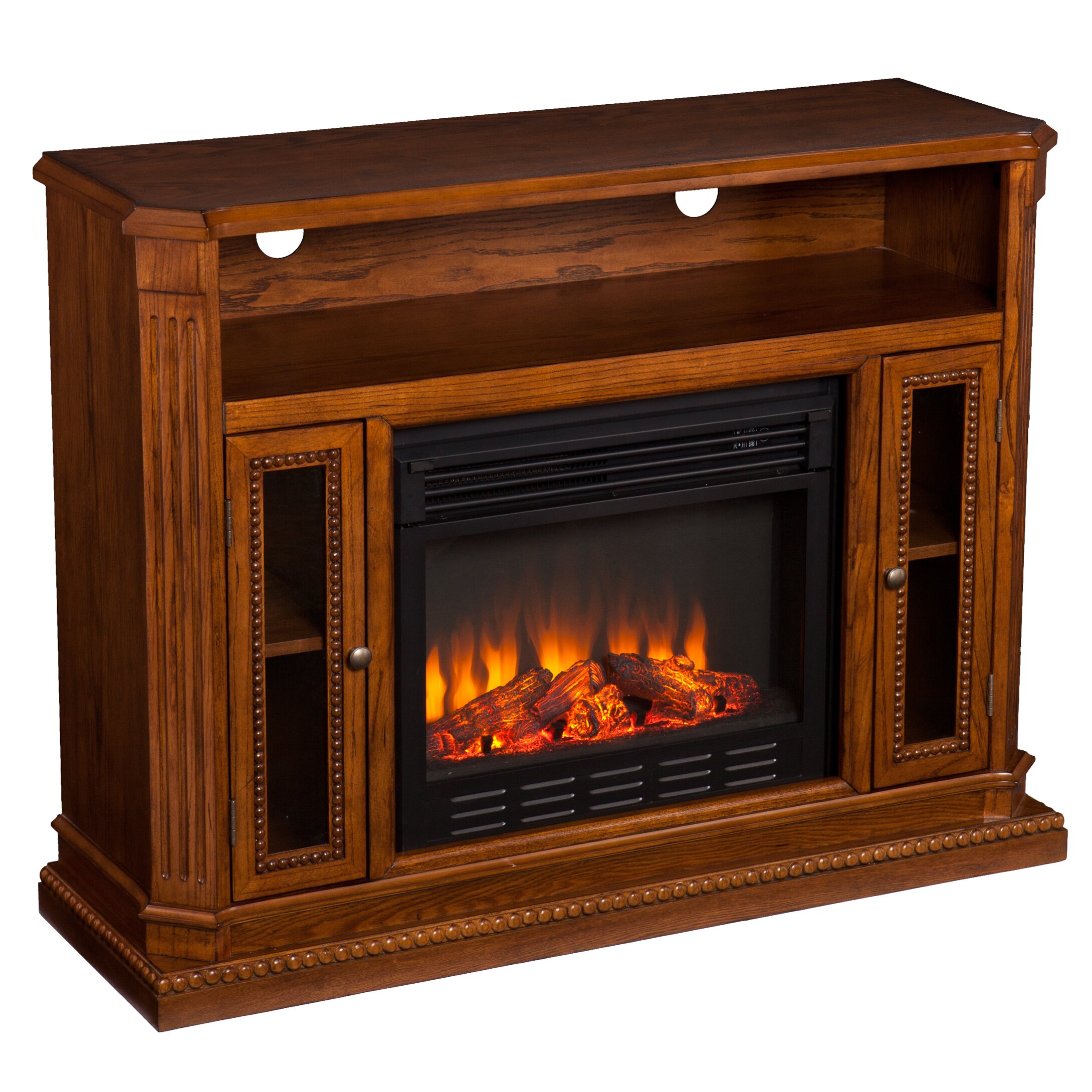 Wildon Home ® Delaney TV Stand with Electric Fireplace  Reviews  Wayfair