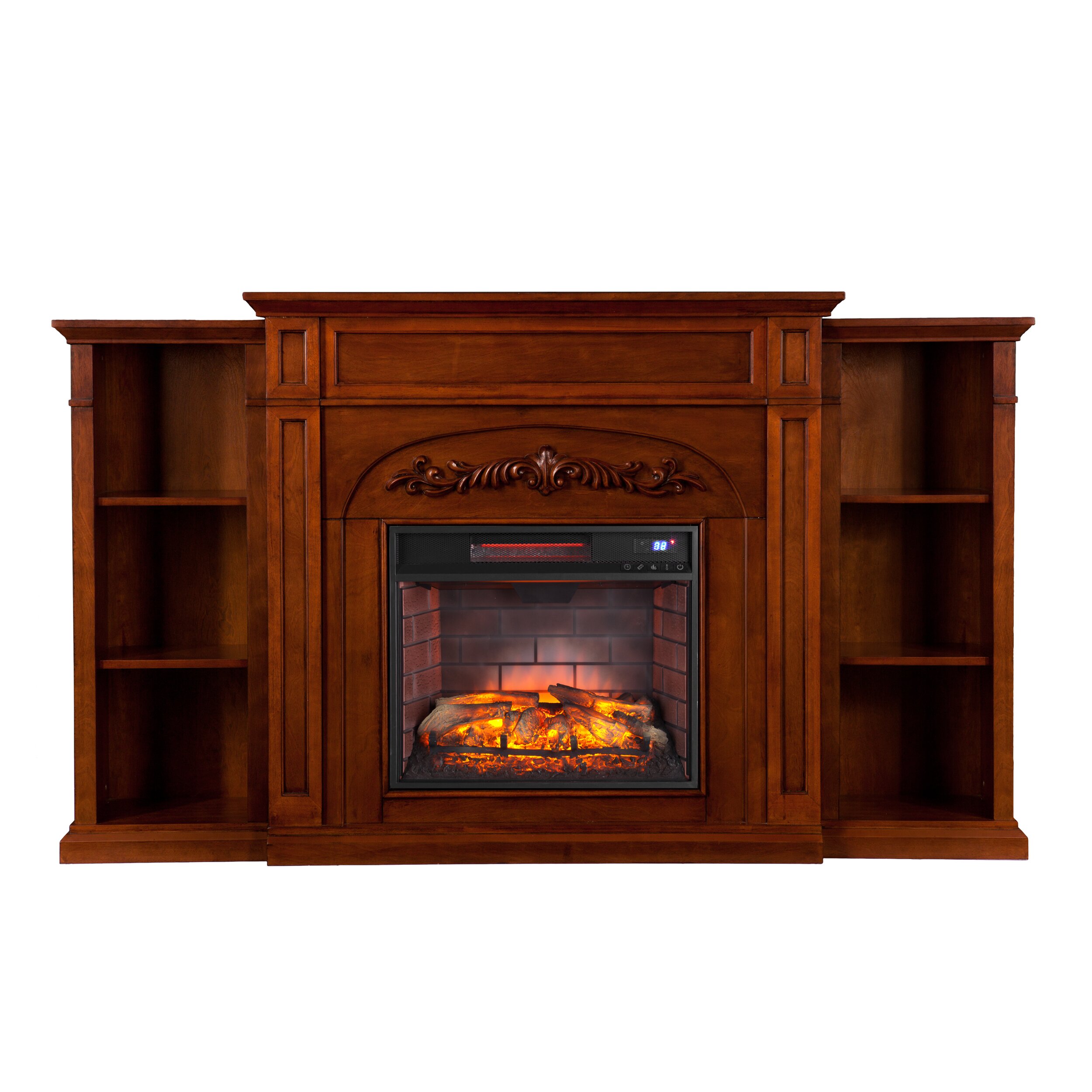New Electric Fireplace Bookcase 