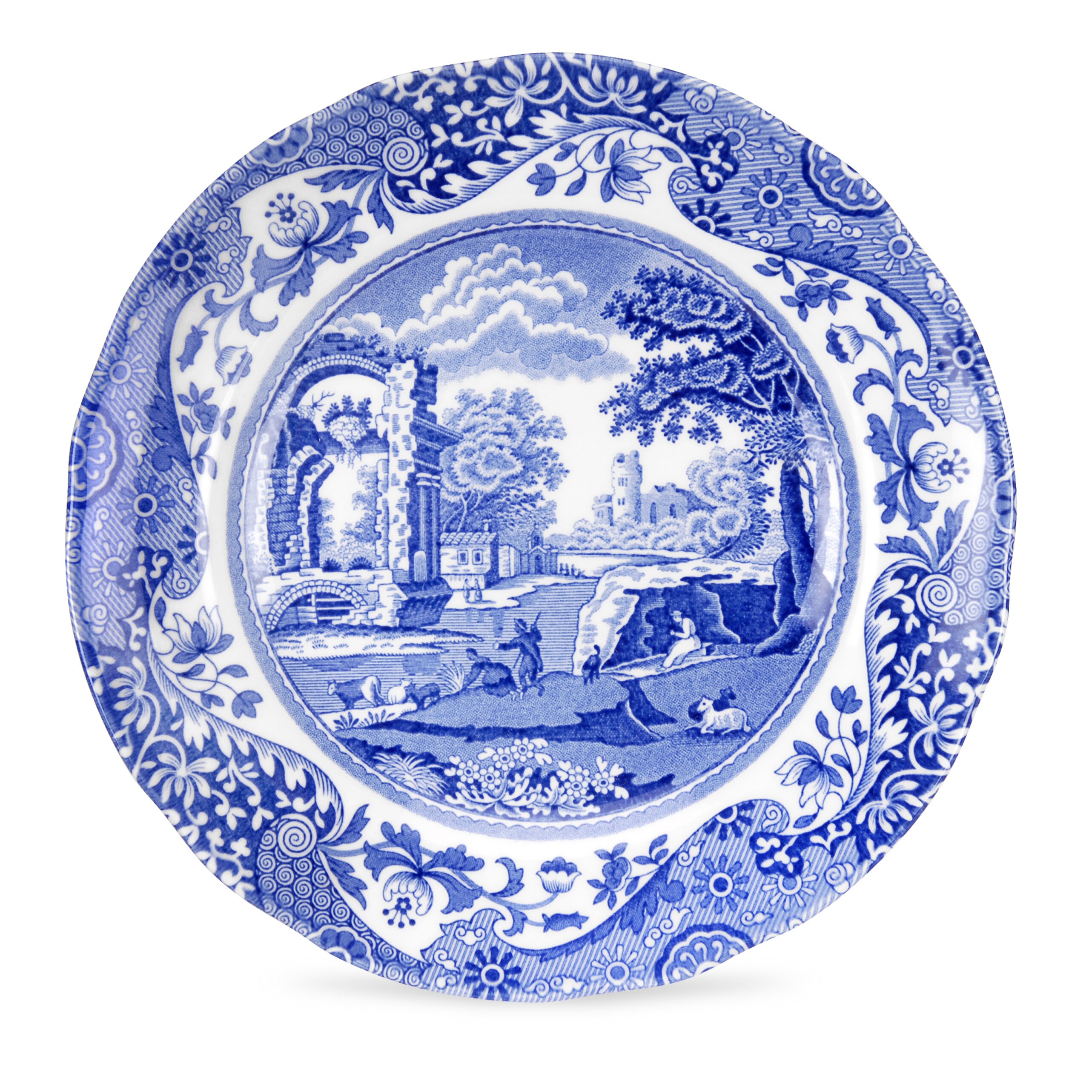 spode blue italian square dis